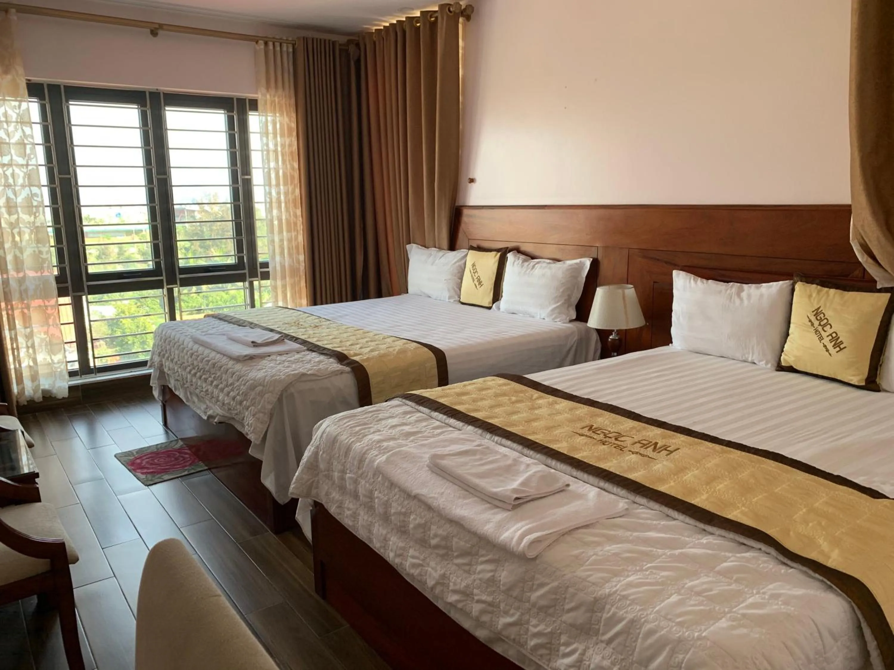 Quadruple Room with Mountain View in Hotel Ngoc Anh - Van Don