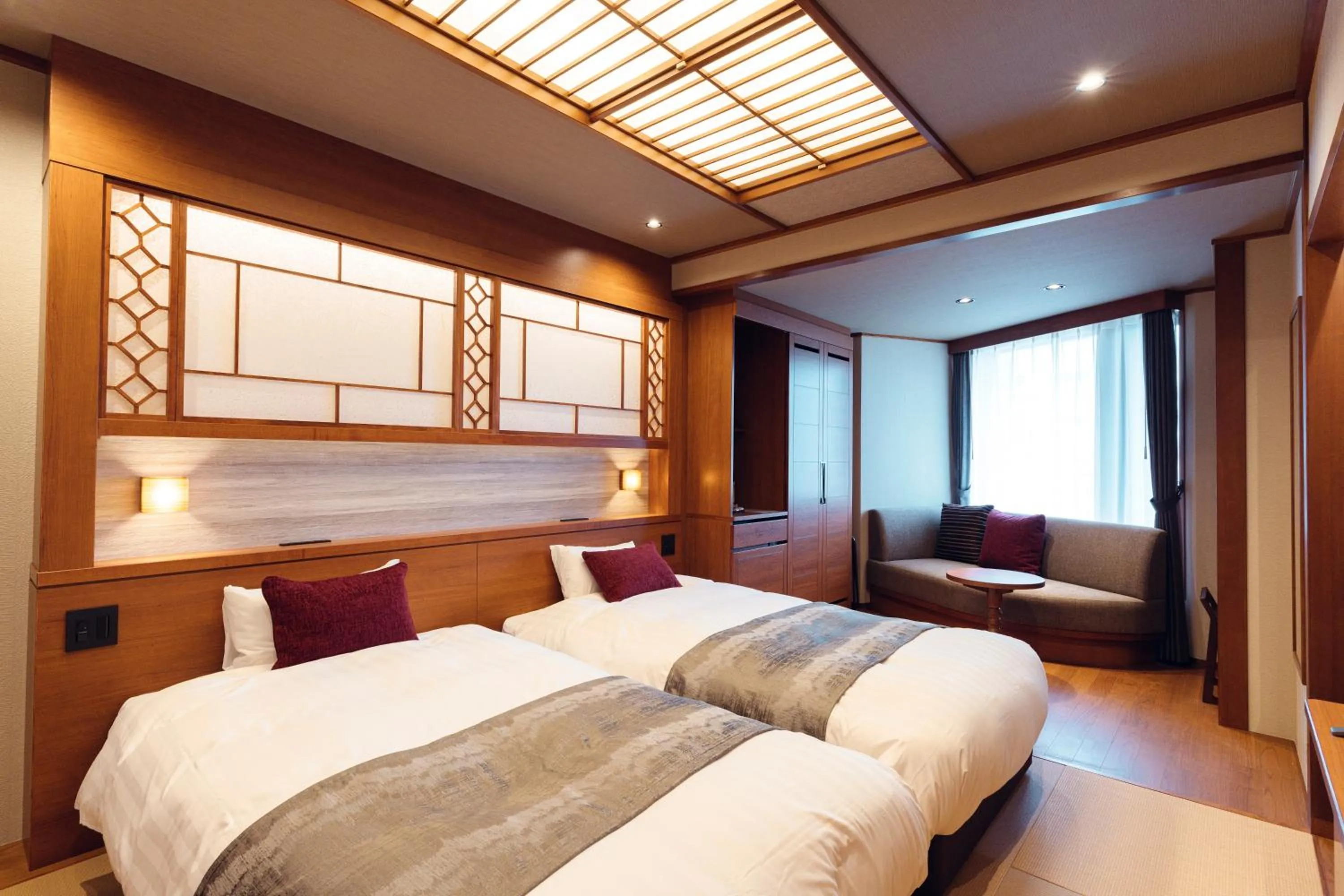 Modern Japanese Style Room with Twin Bed - single occupancy - Non-Smoking in Hanabishi Hotel