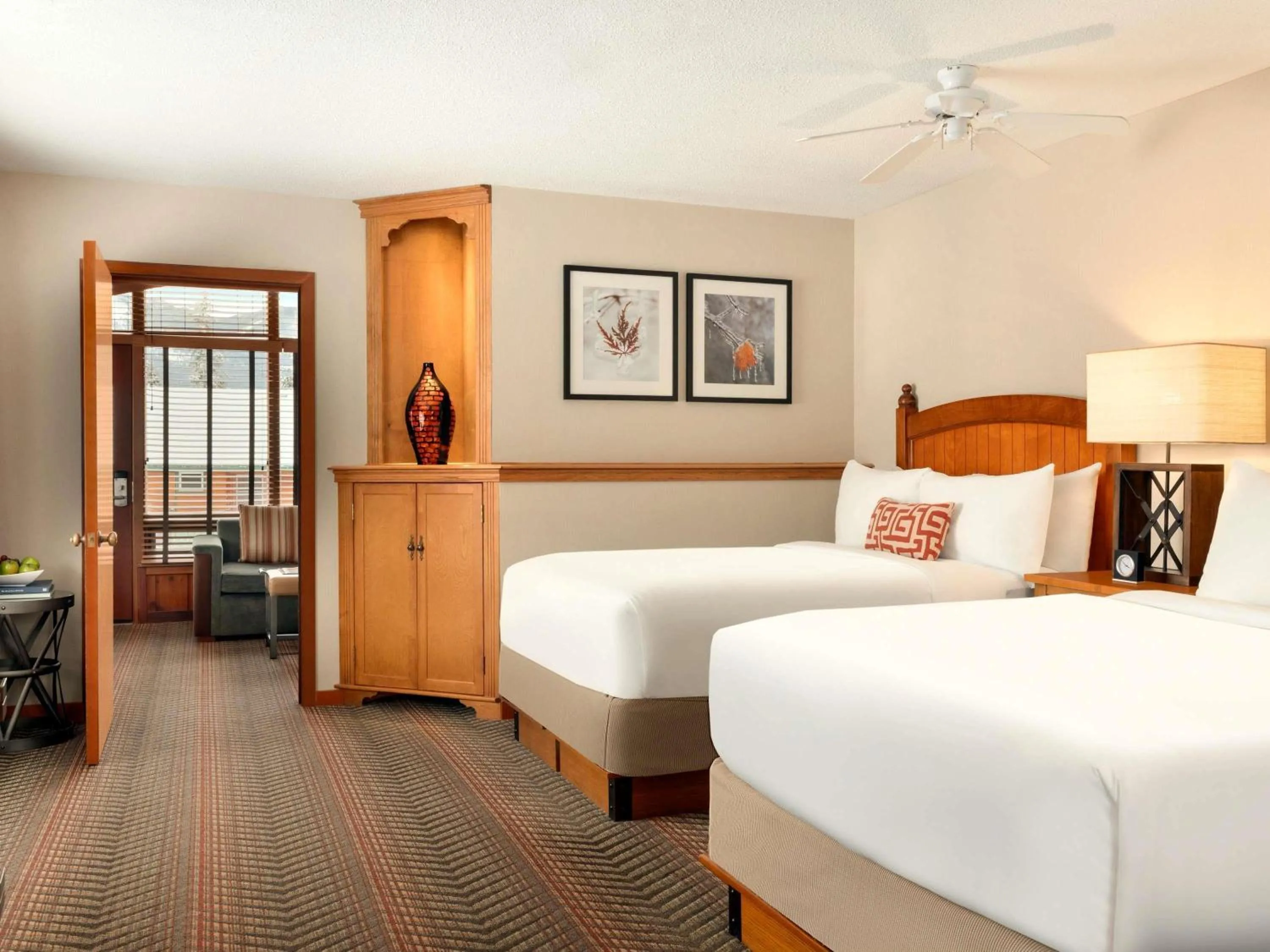 Junior Suite with Two Double Beds and Fireplace in Fairmont Jasper Park Lodge