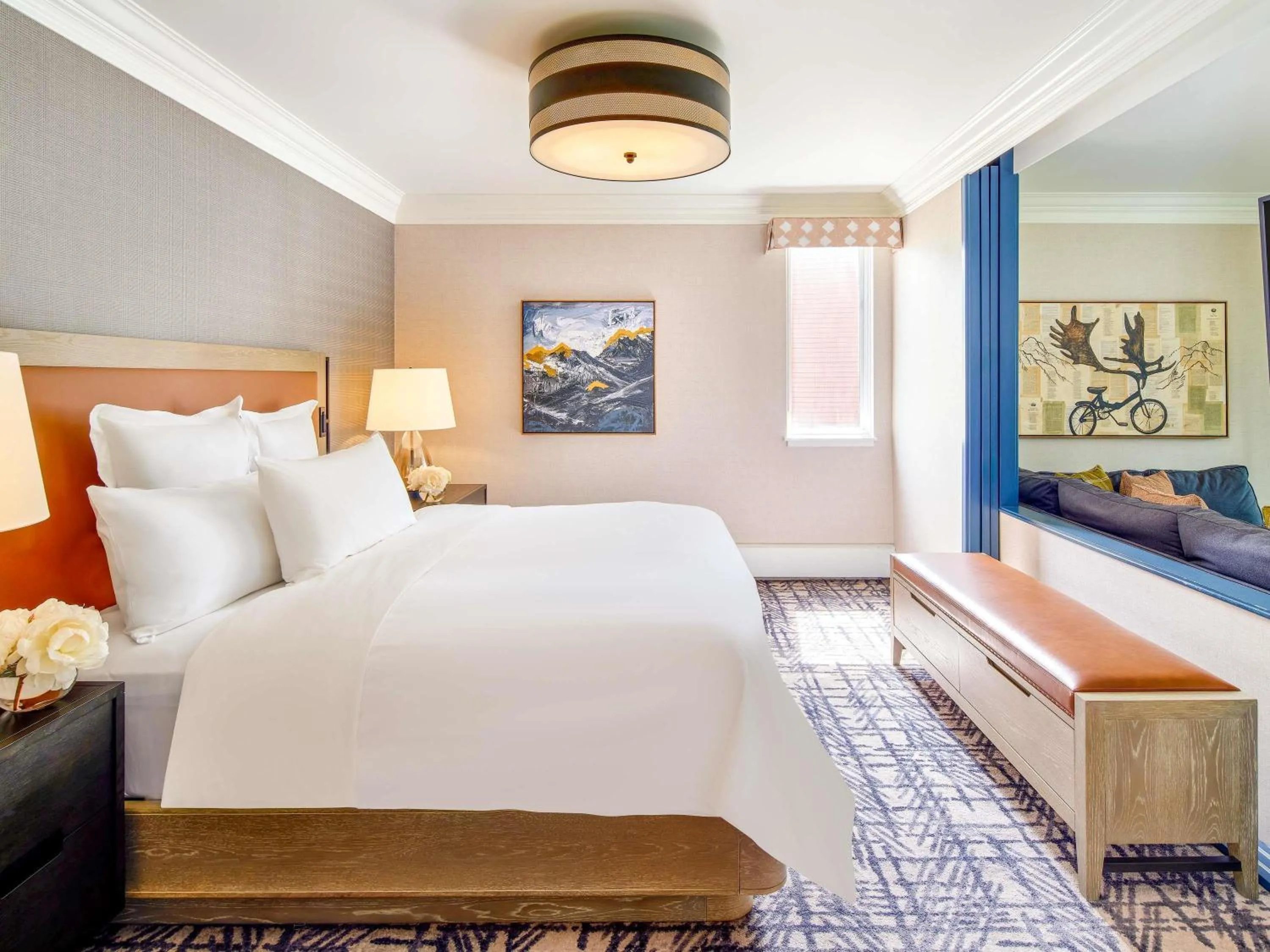 Luxury Lakefront King Suite with Livining Room and Balcony - Partial Lake View in Fairmont Jasper Park Lodge