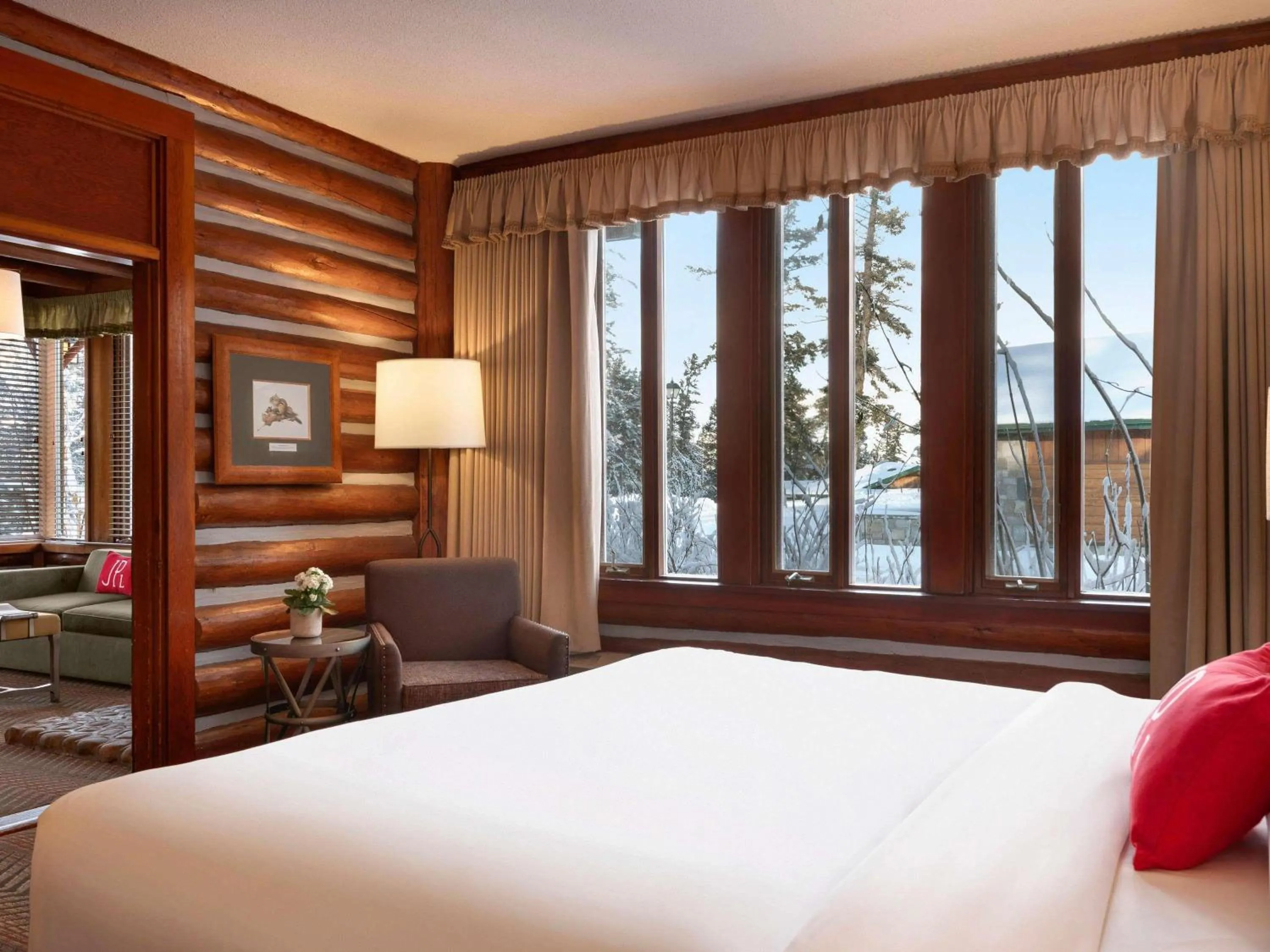 Junior King Suite with Fireplace in Fairmont Jasper Park Lodge