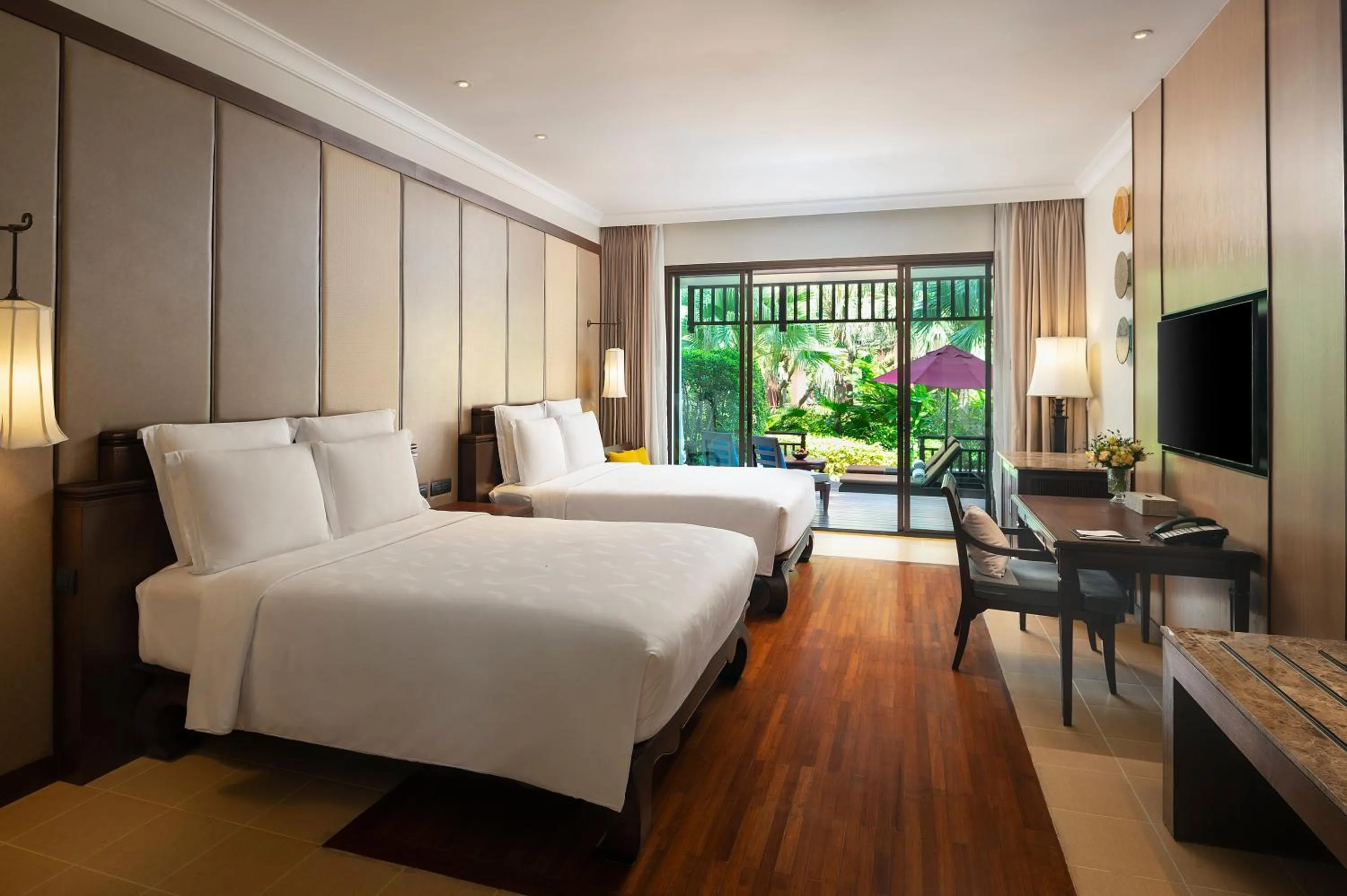 2 Queen Premium Garden View Terrace Access in InterContinental Pattaya Resort by IHG