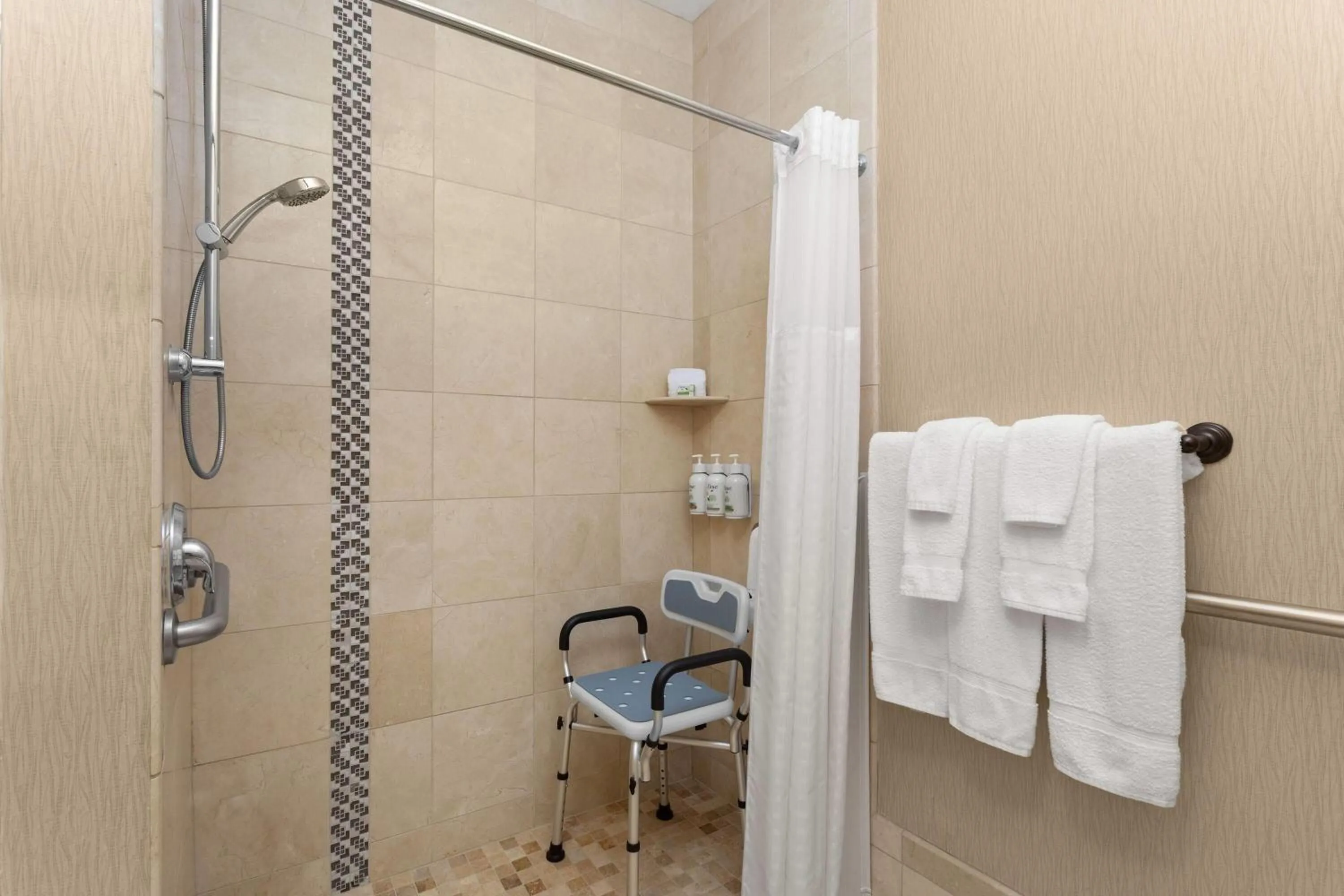 Queen Room with Two Queen Beds and Roll-in Shower - Mobility/Hearing Accessible - Non-Smoking in Hawthorn Extended Stay by Wyndham West Palm Beach