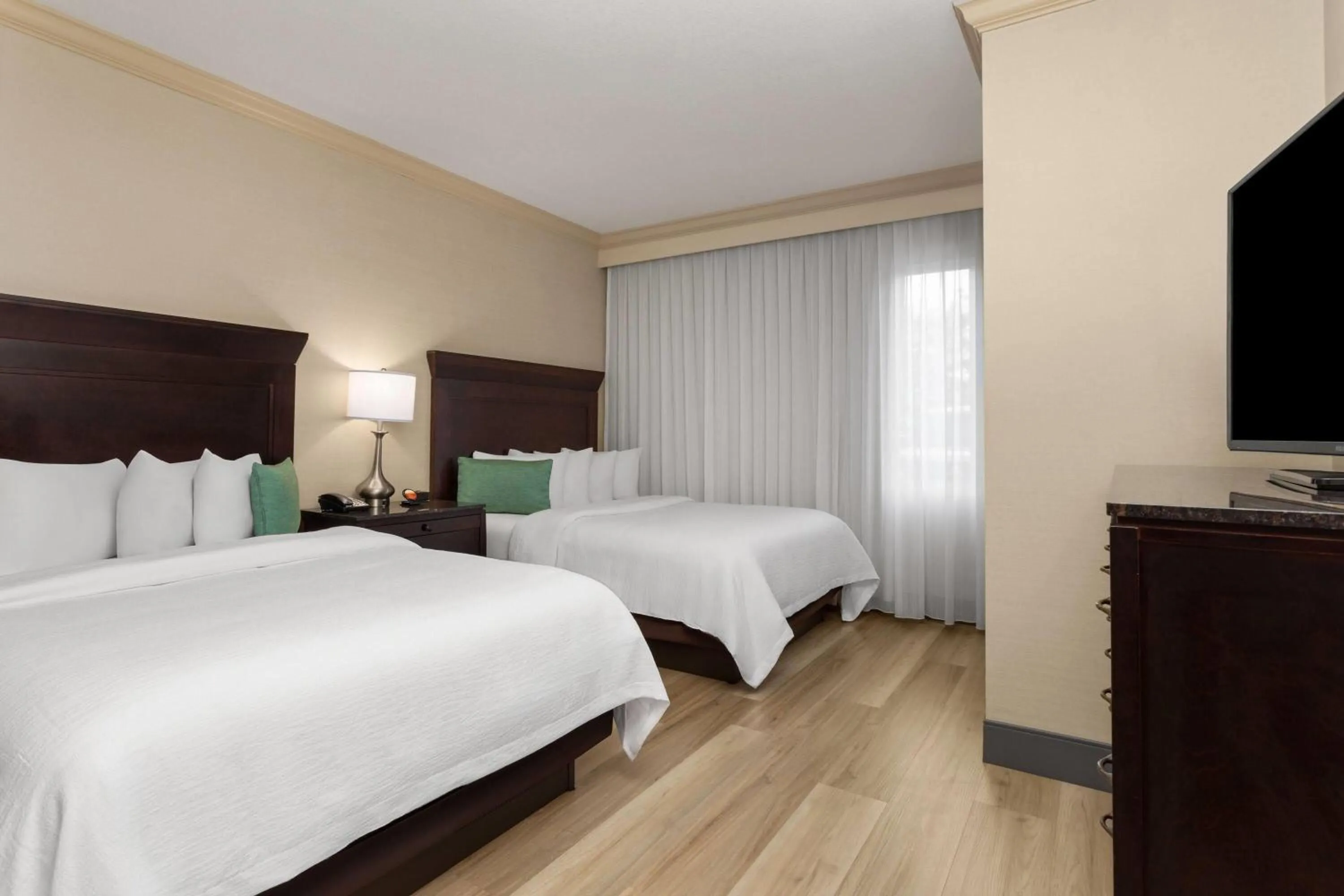 Queen Suite with Two Queen Beds and Roll-in Shower - Mobility Access/Non-Smoking in Hawthorn Extended Stay by Wyndham West Palm Beach