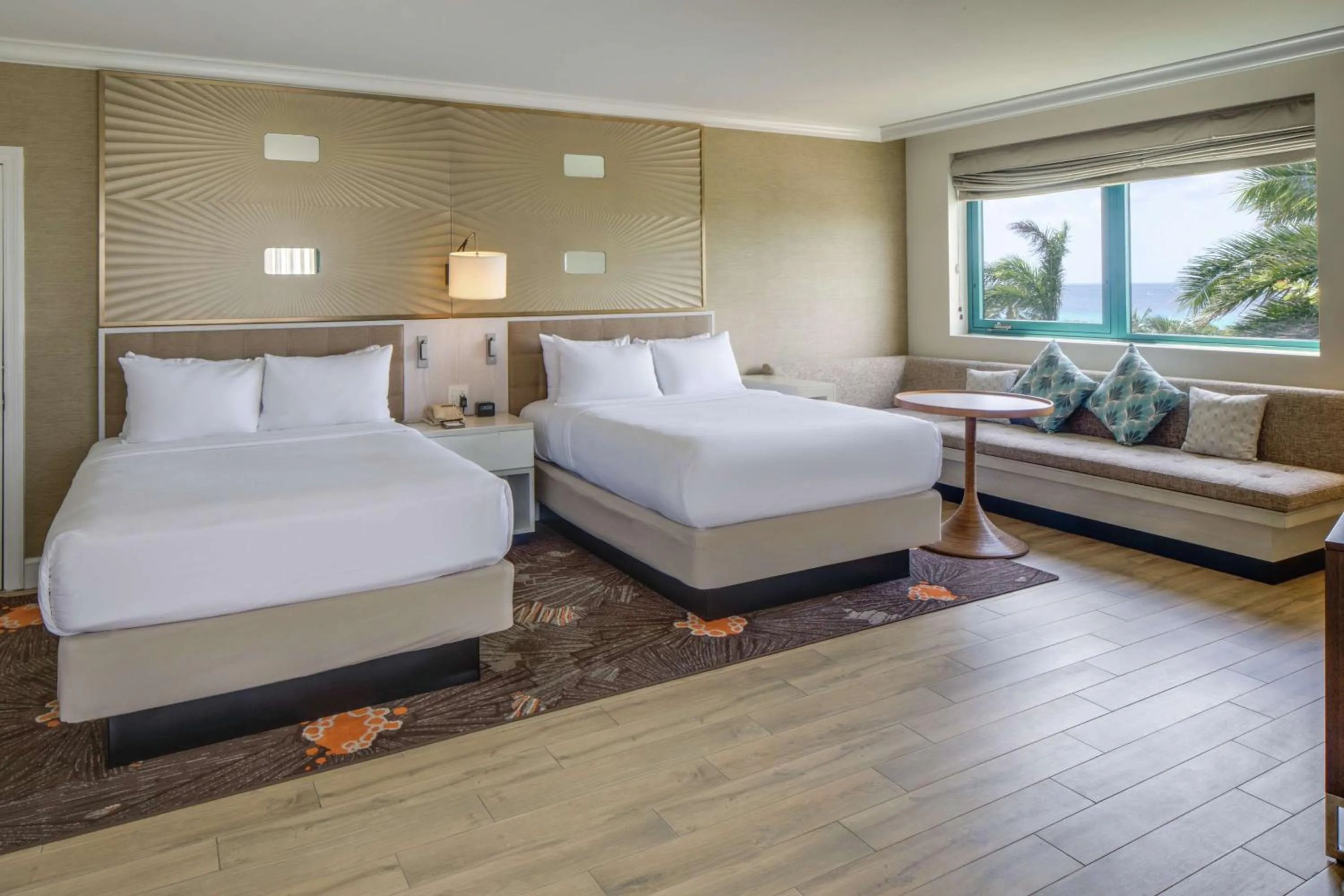 Corner Suite with Two Double Beds and Panoramic View in Hilton Barbados Resort