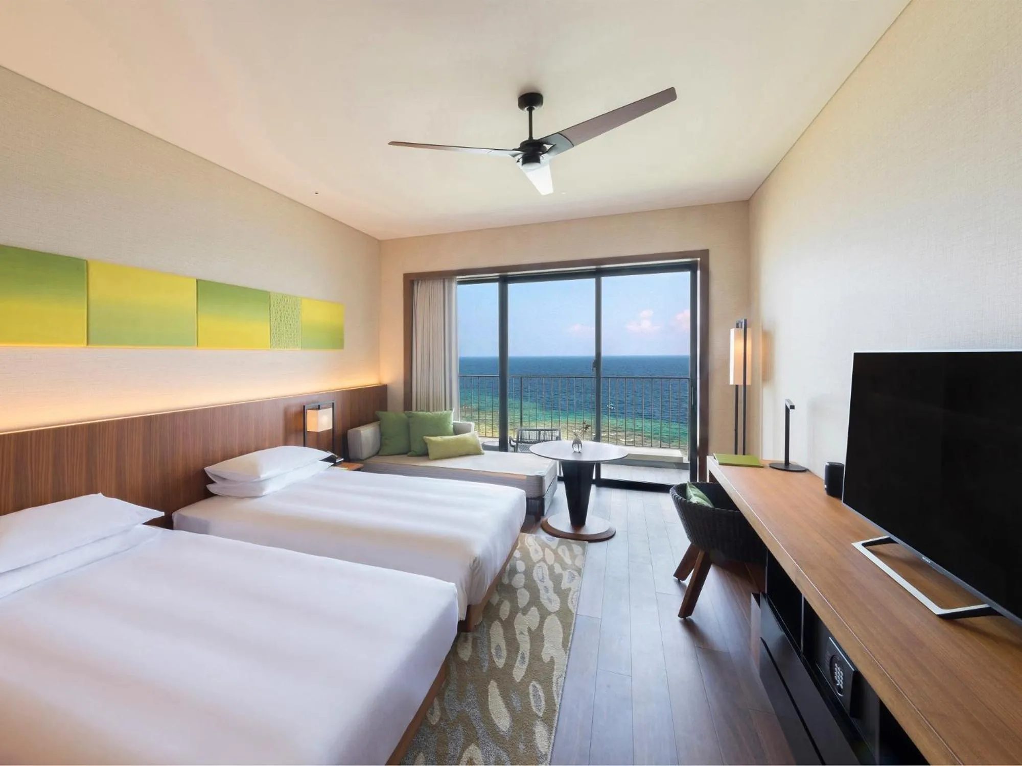 Twin Room with Ocean View - Club Access in Hyatt Regency Seragaki Island Okinawa