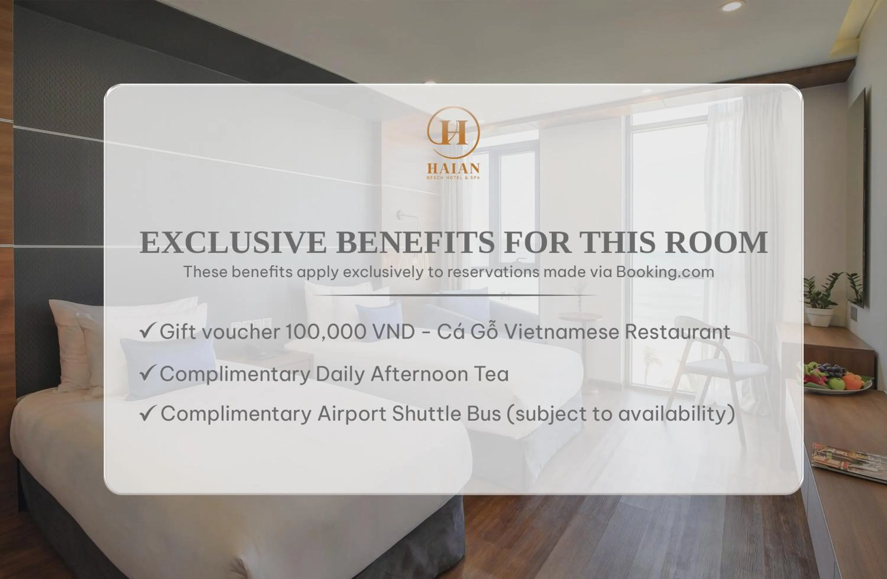 Deluxe Twin Room with Sea View - single occupancy - Afternoon Tea Included in HAIAN Beach Hotel & Spa