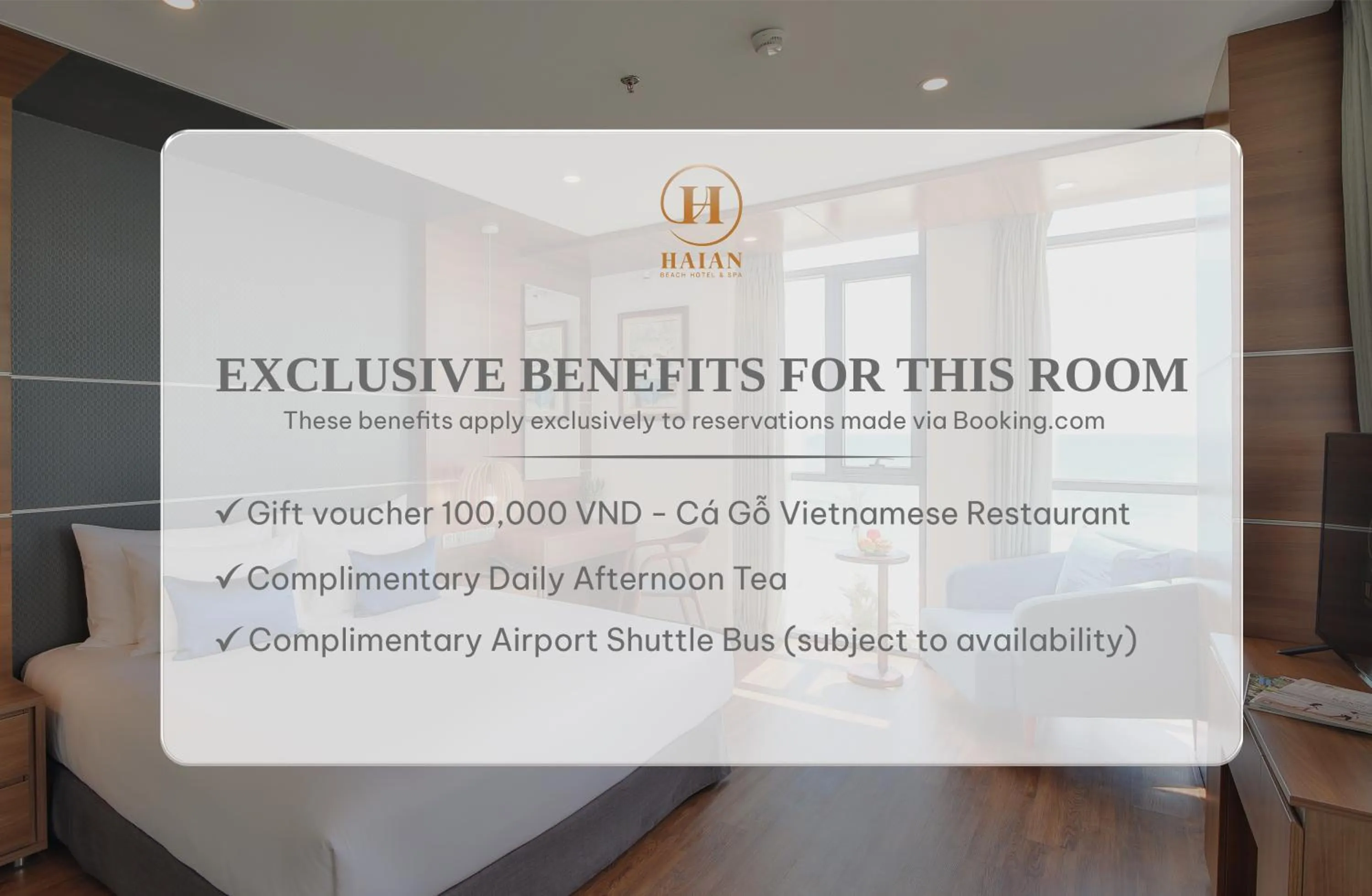 Deluxe Double Room with Sea View - single occupancy - Afternoon Tea Included in HAIAN Beach Hotel & Spa