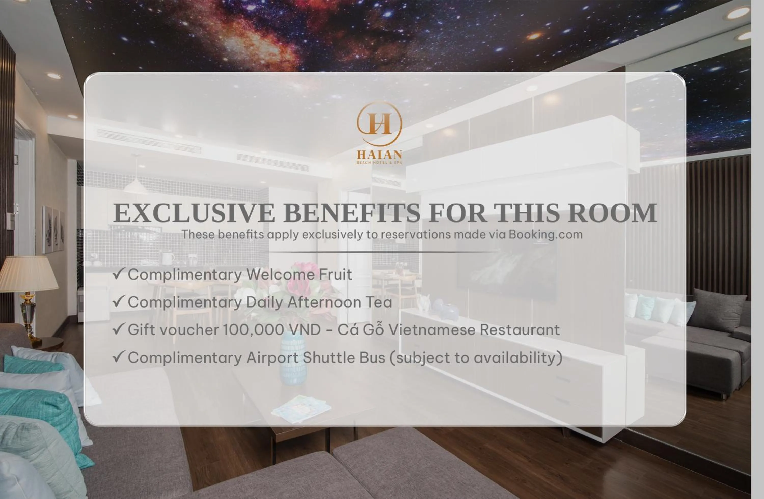 Two-Bedroom Apartment Partial sea View - Afternoon Tea Included in HAIAN Beach Hotel & Spa