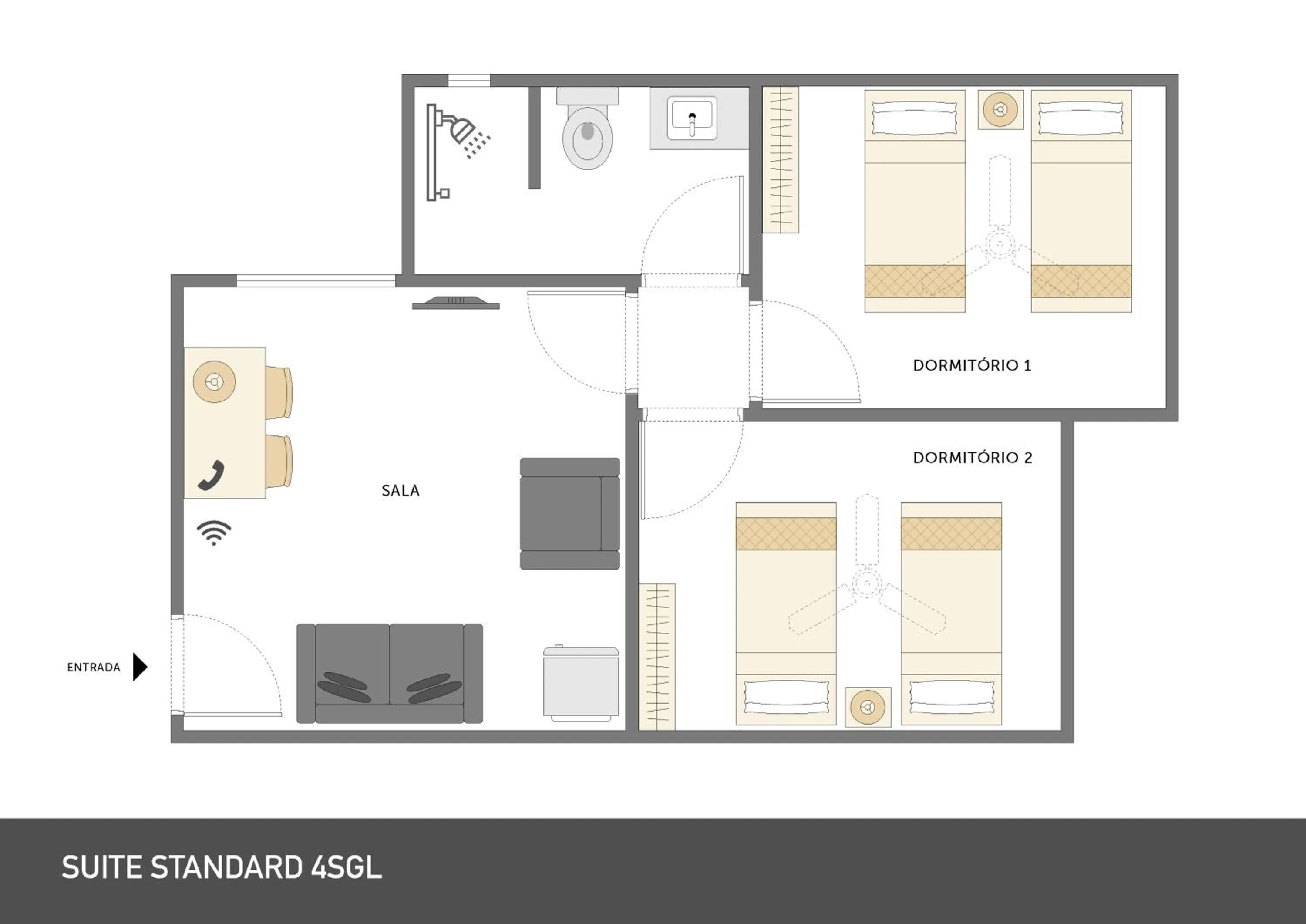 Suite Standard 4 Single in Hotel Rojas All Suite