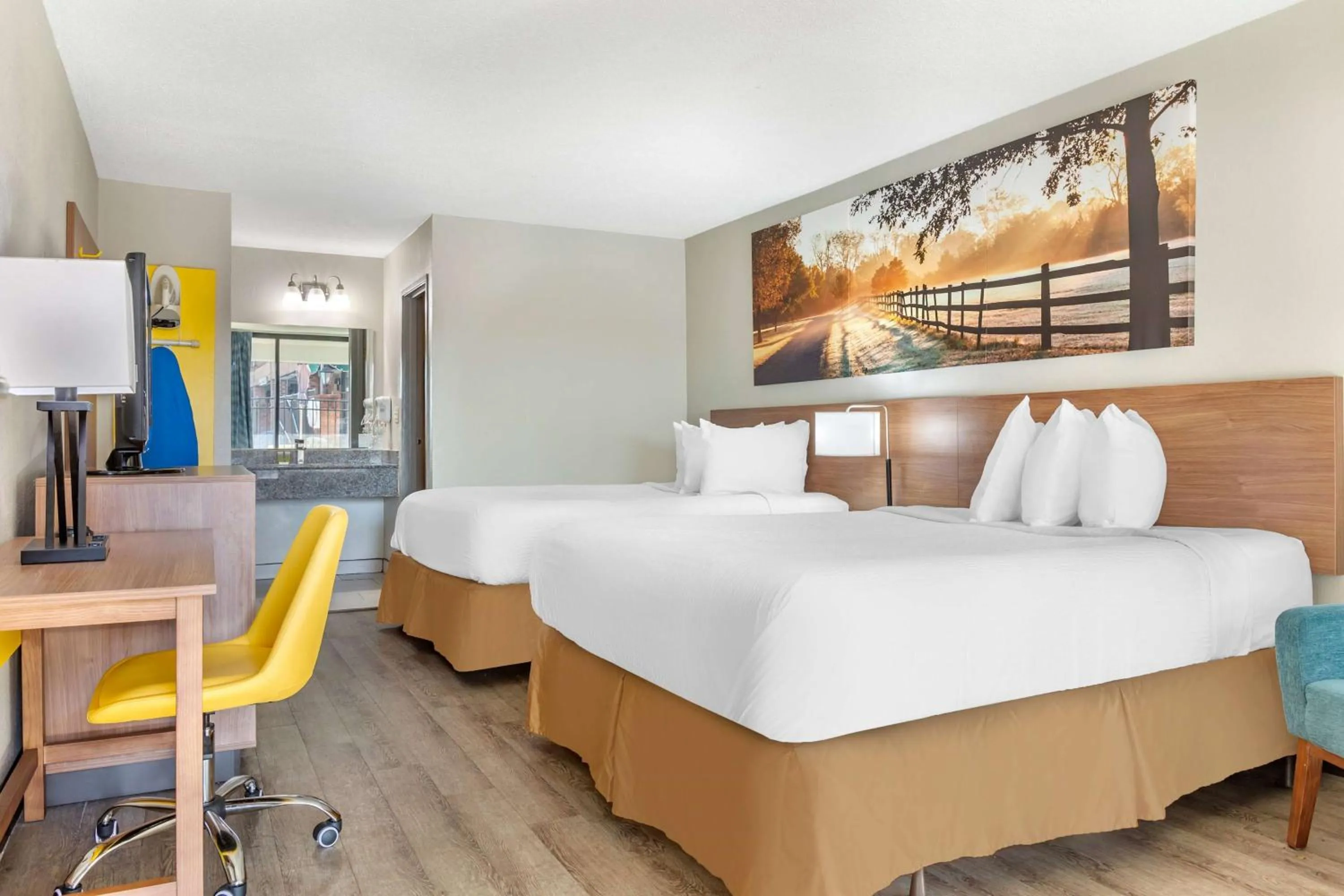 Double Room with Two Double Beds - Smoking in Days Inn & Suites by Wyndham Rocky Mount Golden East