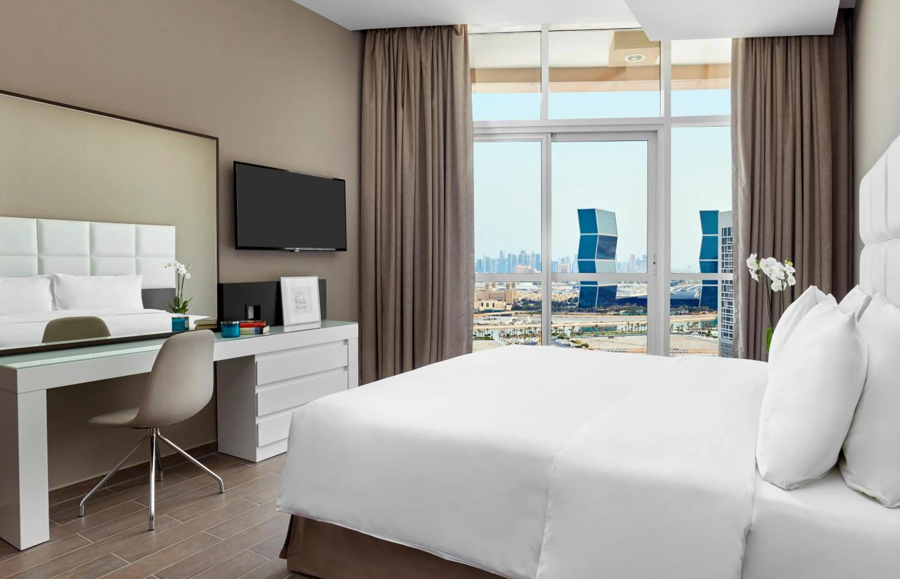 One-Bedroom King Suite with City View - High Floor in Staybridge Suites - Doha Lusail by IHG