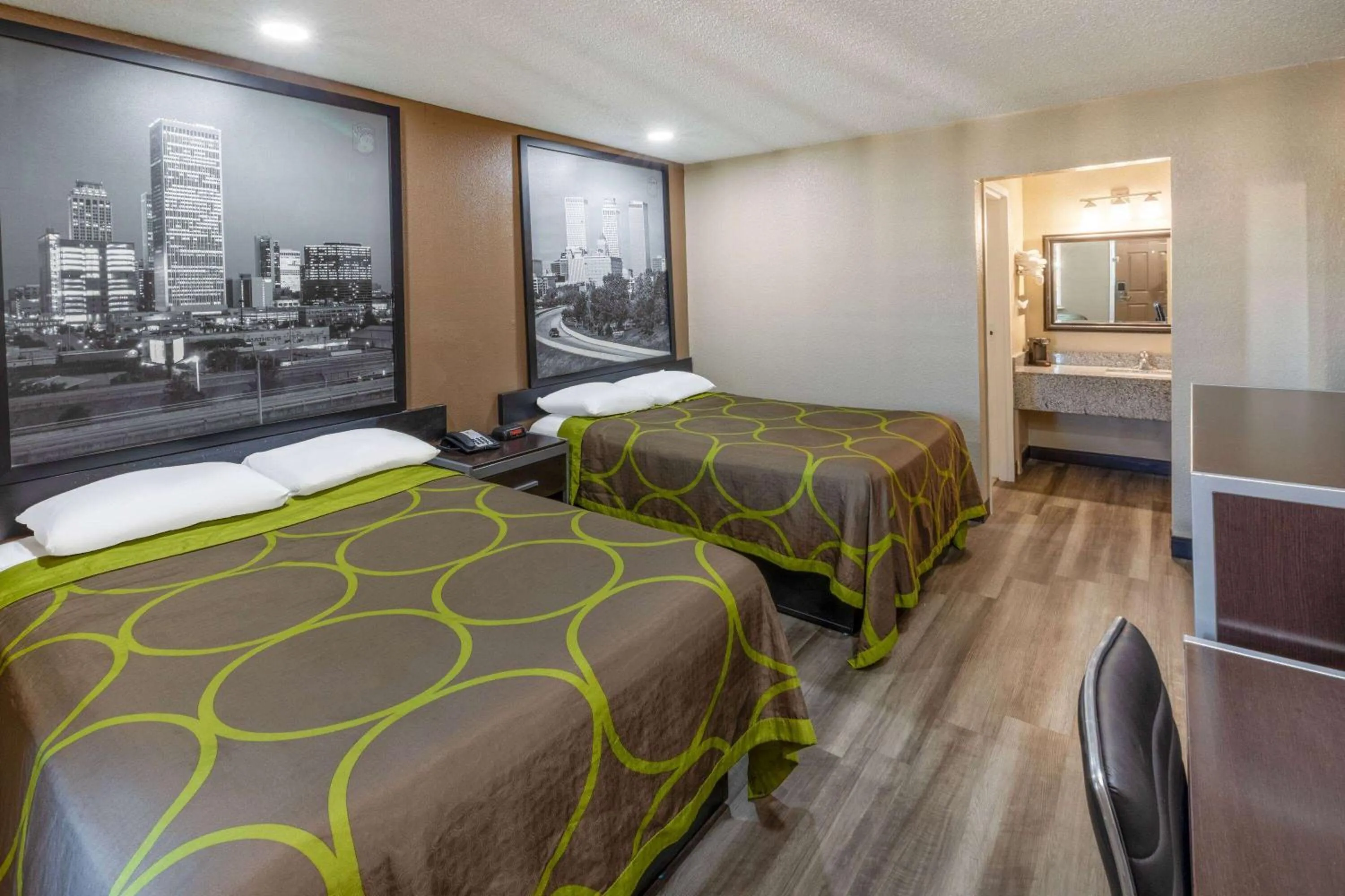 Deluxe Double Room with Two Double Beds - Non-Smoking in Super 8 by Wyndham Tulsa/Arpt/St Fairgrounds