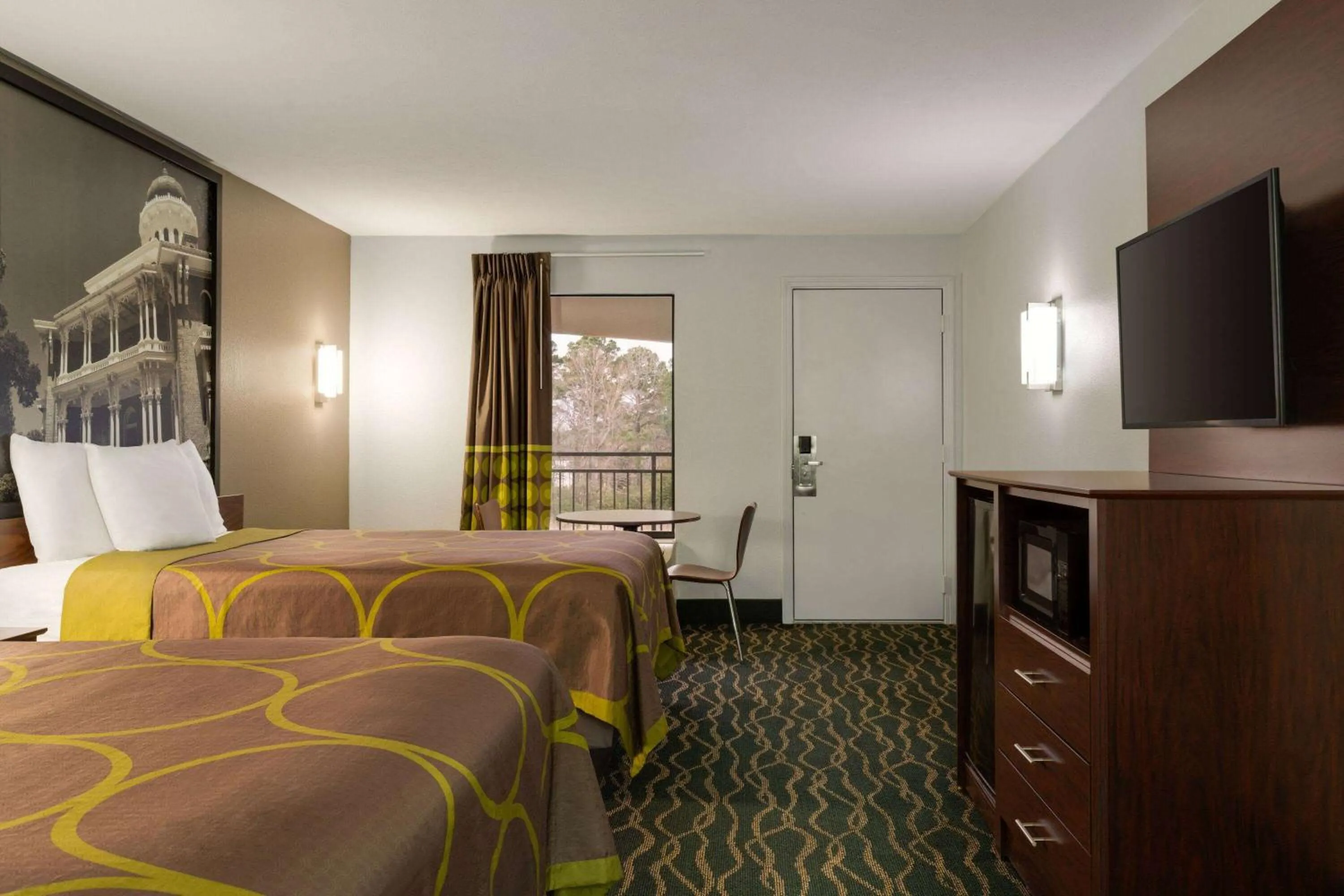 Queen Room with Two Queen Beds - Smoking in Super 8 by Wyndham Pearl/Jackson/East
