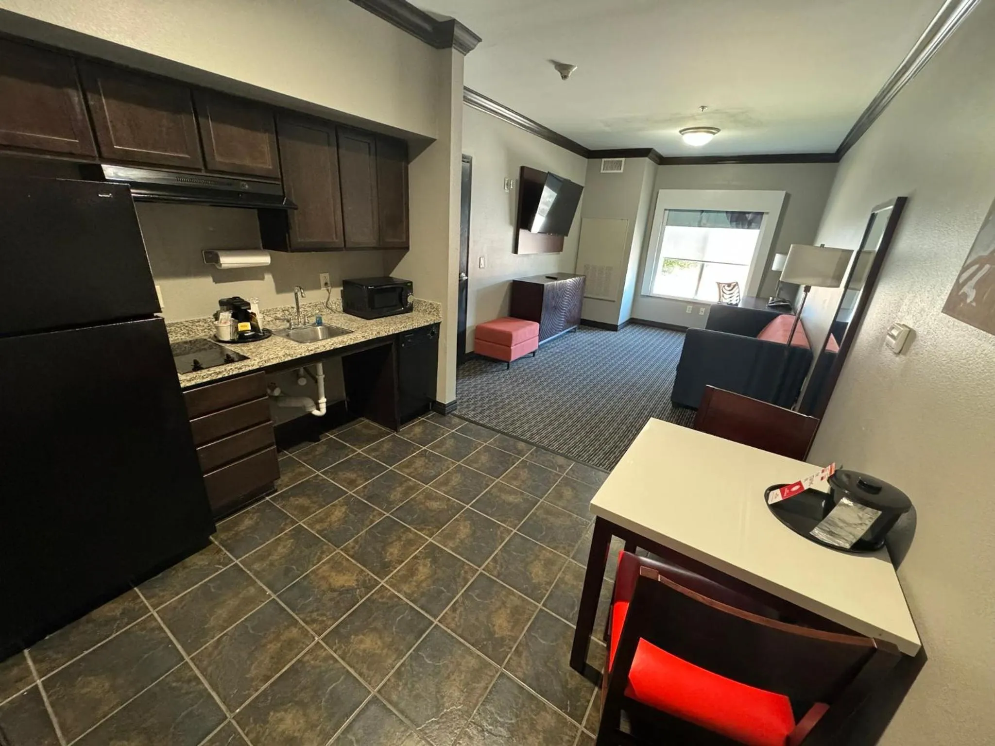 Queen Room with Two Queen Beds and Roll-In Shower - Mobility/Hearing Accessible - Non-Smoking in Hawthorn Suites by Wyndham Lubbock