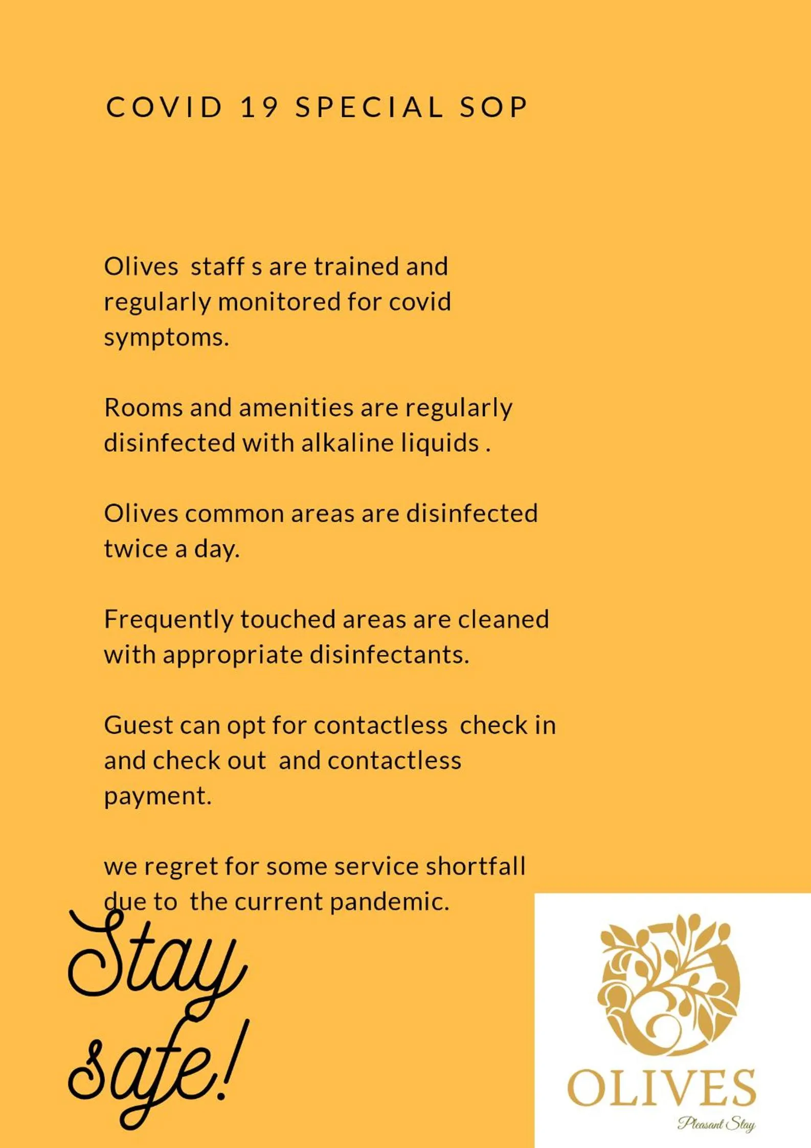 Olives Pleasant Stays