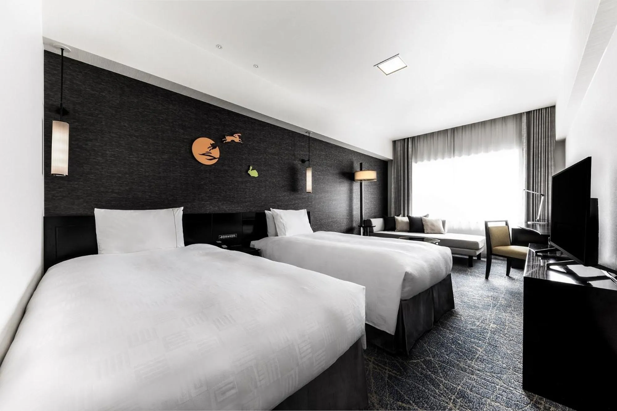 Corner Deluxe Twin Room( 2 Single beds) in The Royal Park Hotel Kyoto Sanjo