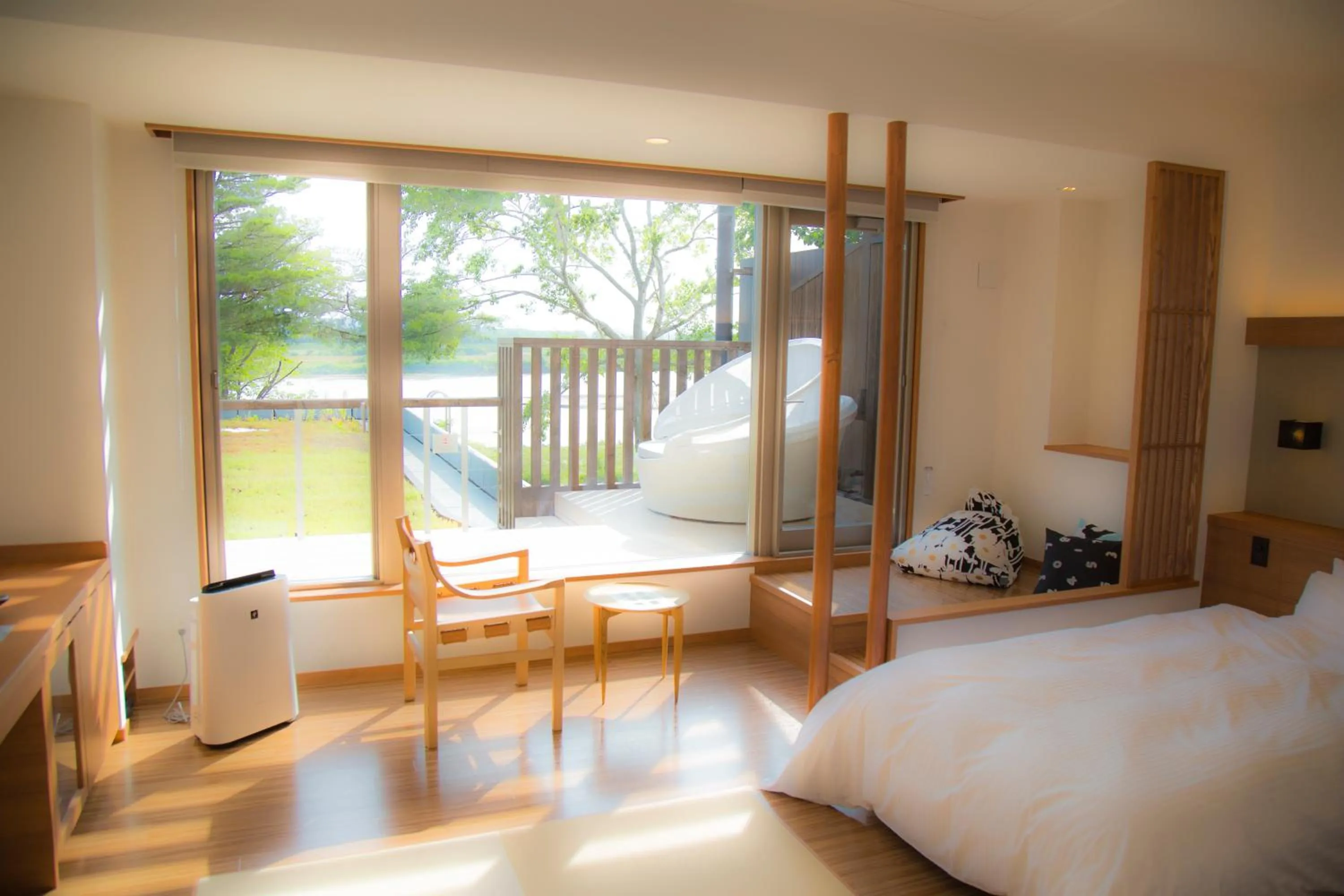 Room with Tatami Area with Terrace Deck - single occupancy - Non-Smoking - River View in Kangetsuen