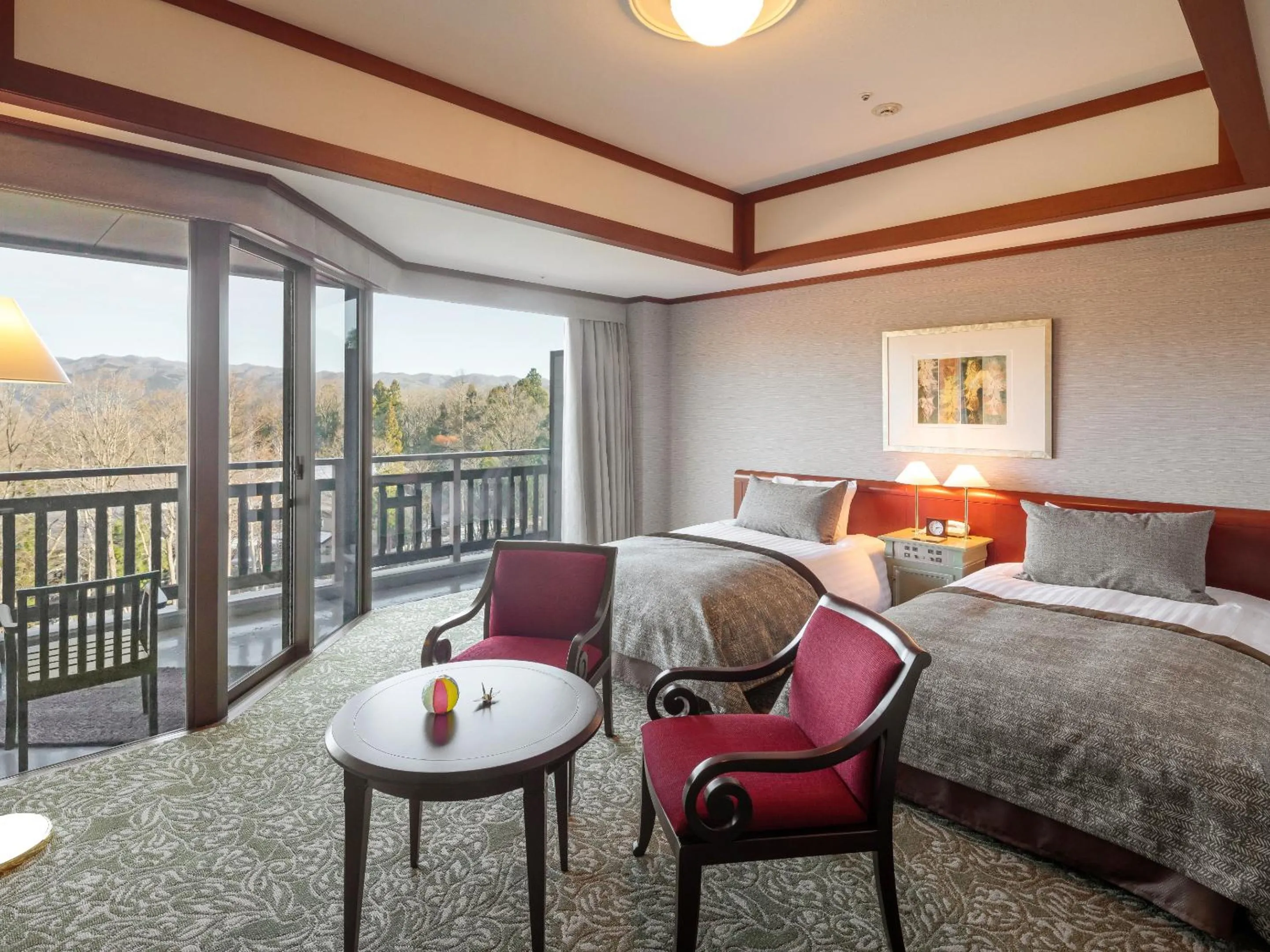 Top Floor Standard Twin Room with Balcony in Hakuba Tokyu Hotel