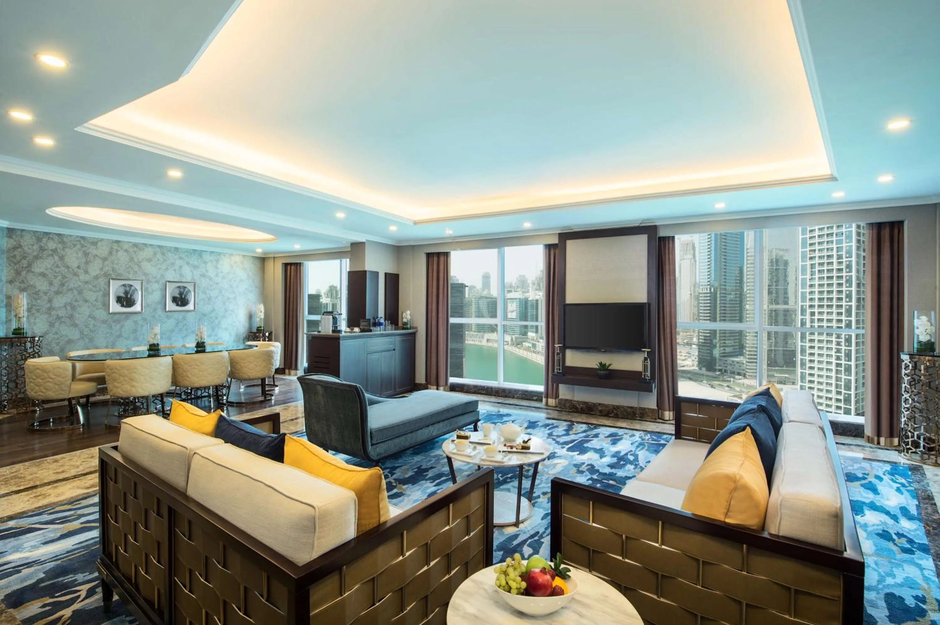 Penthouse Suite with Two King Beds and View in Gulf Court Hotel Business Bay