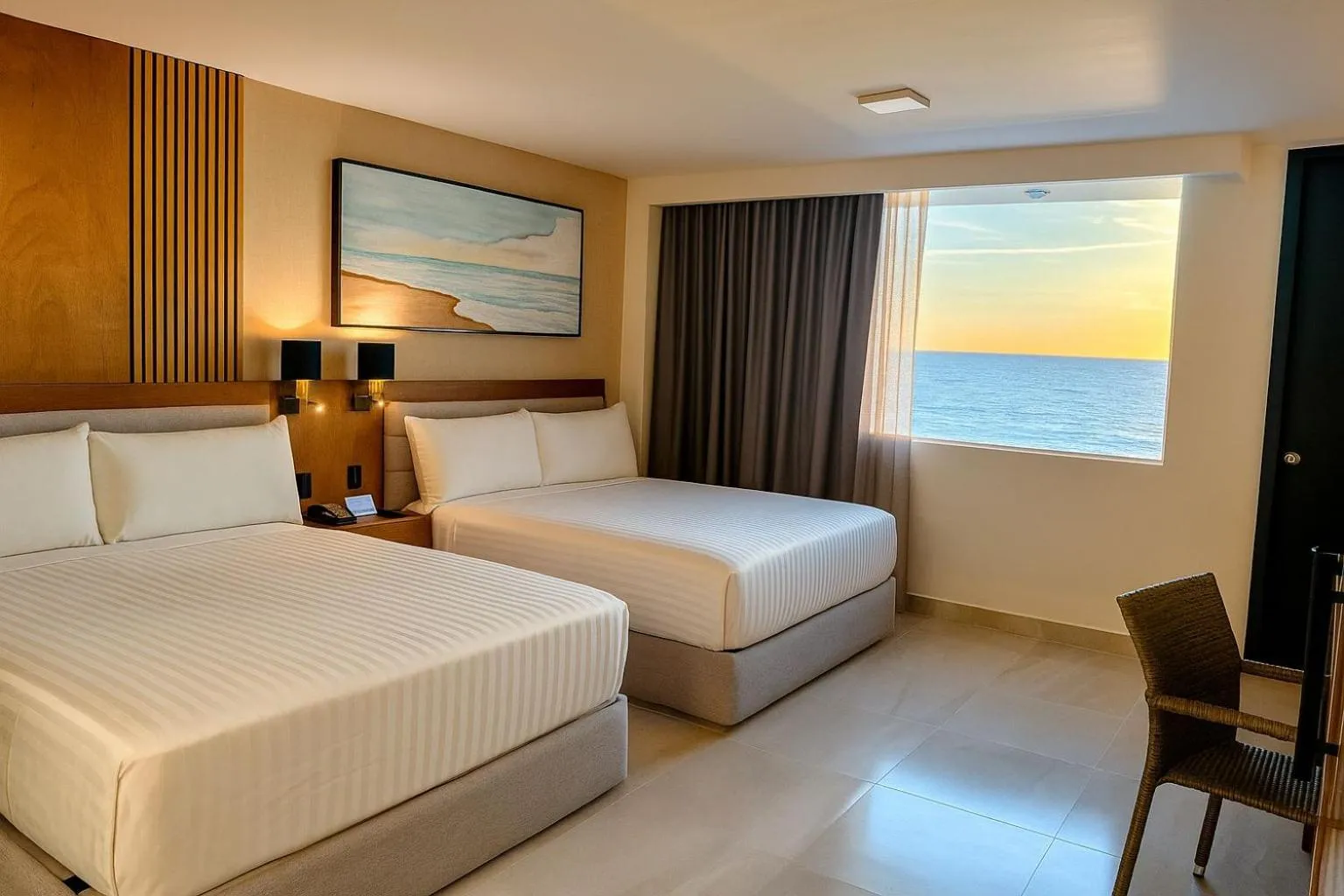 Double Room with 2 Double Beds in Hacienda Mazatlán sea view