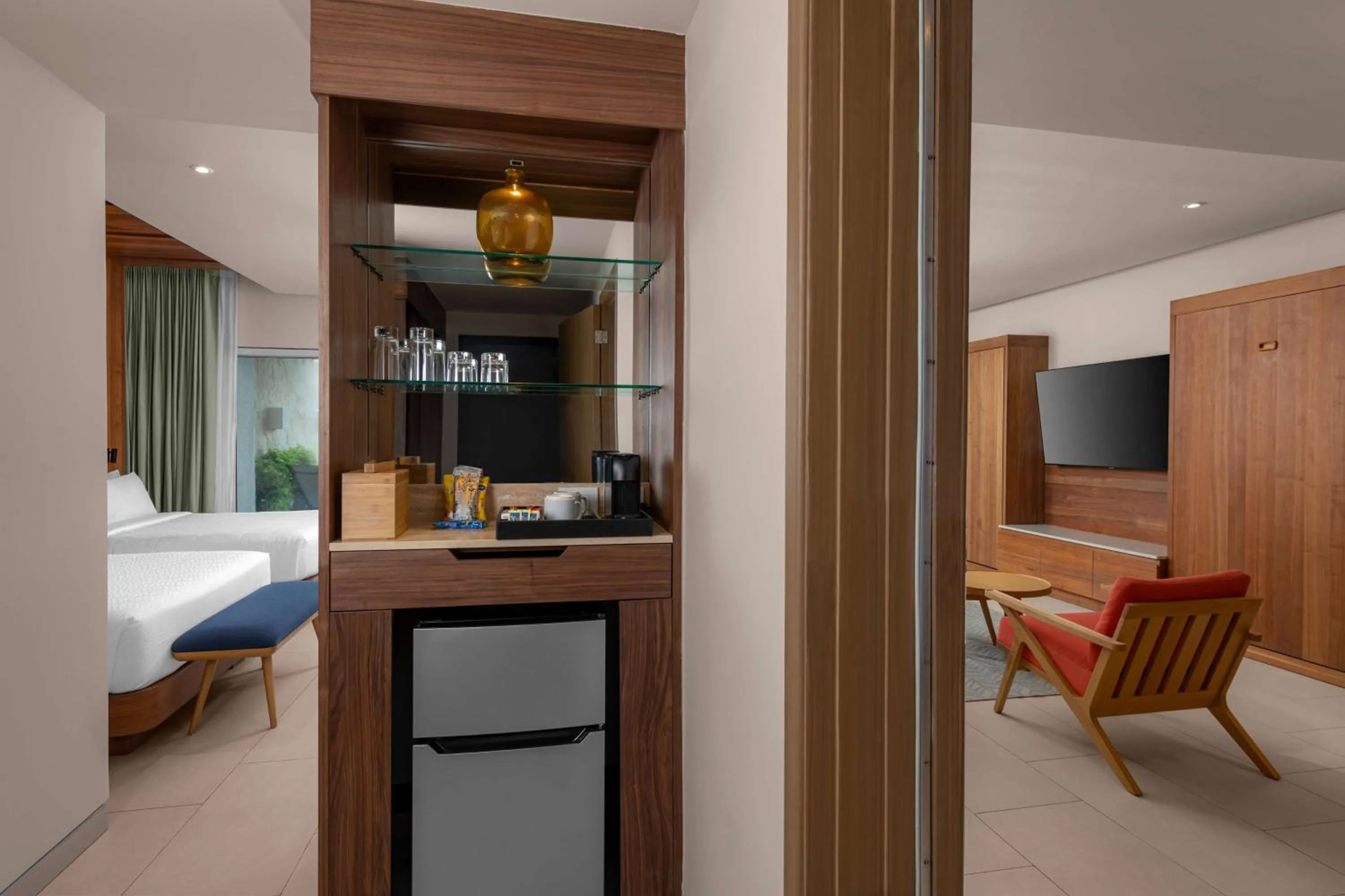 Enclave Beach Front Two-Bedroom Suite with Whirlpool - single occupancy - One King Bed - Two Murphy Beds or Two Queen Beds in Hilton Cancun Mar Caribe All-Inclusive Resort