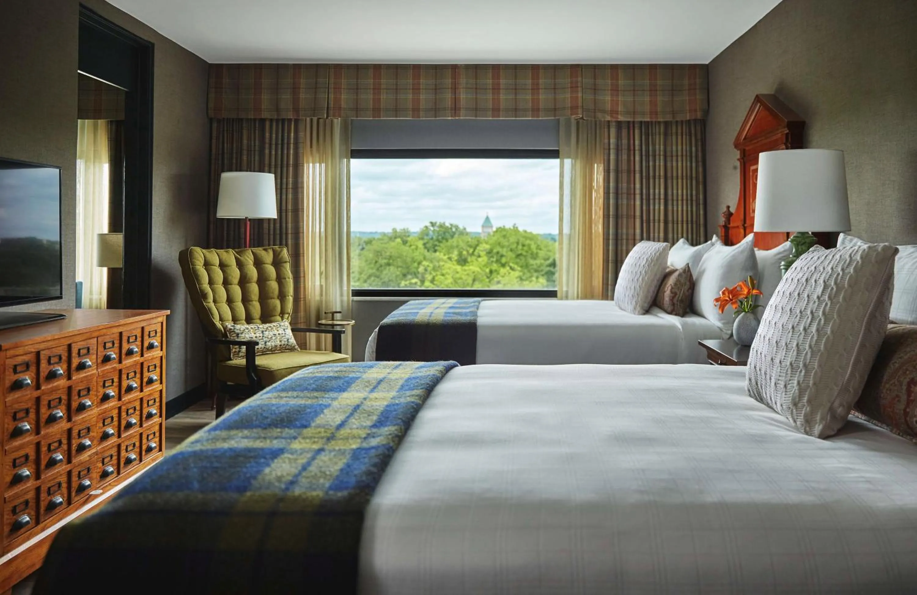 Graduate Queen Suite with Two Queen Beds in Graduate by Hilton Ann Arbor