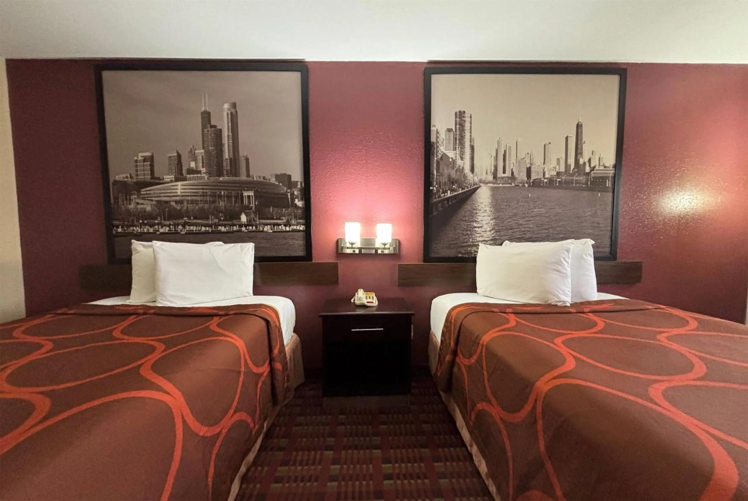 Deluxe Double Room with Two Double Beds - Non-Smoking in Super 8 by Wyndham Paris IL