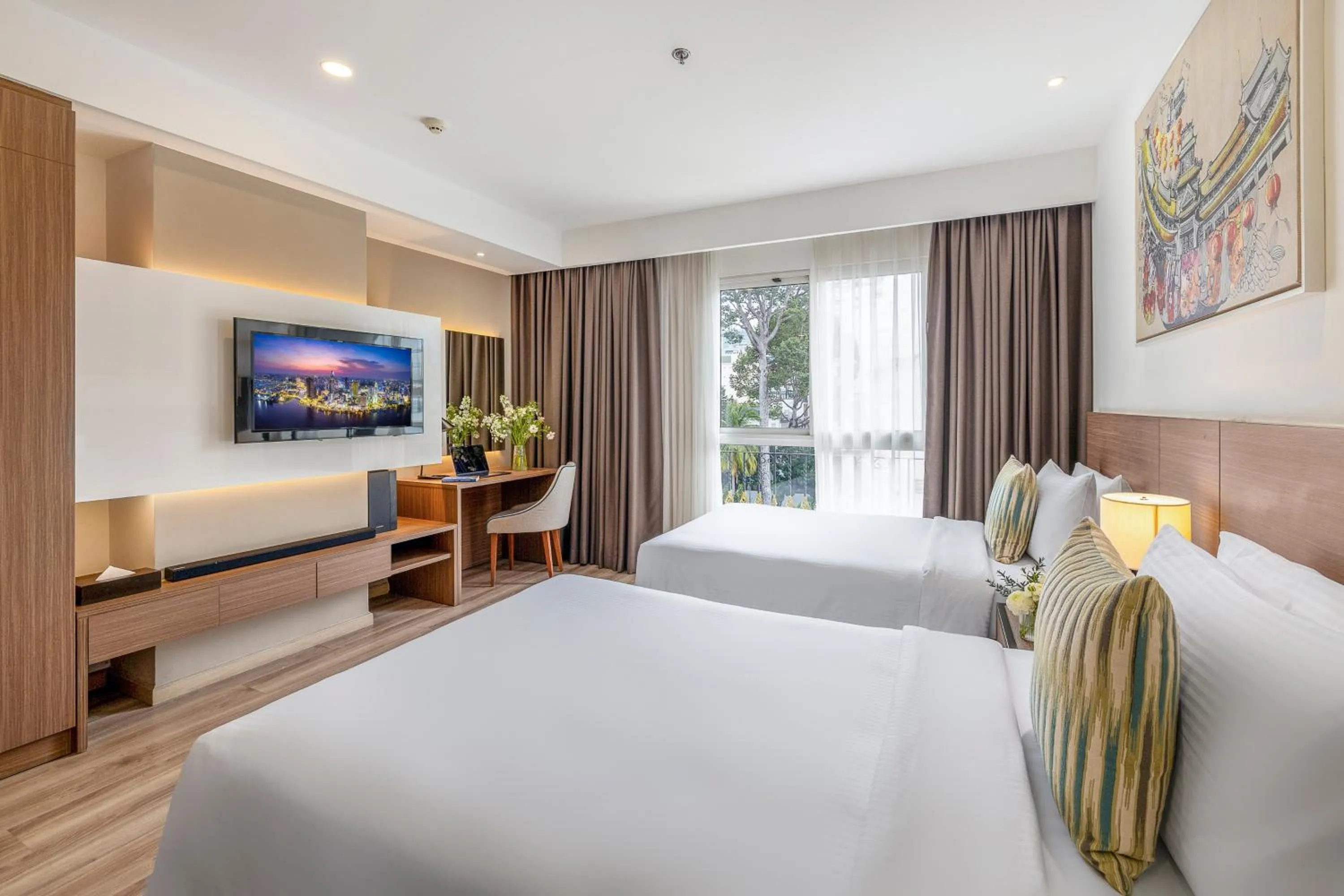 Studio Twin Room City View with Afternoon Tea once per stay in T-Ritz Saigon Hotel & Apartment
