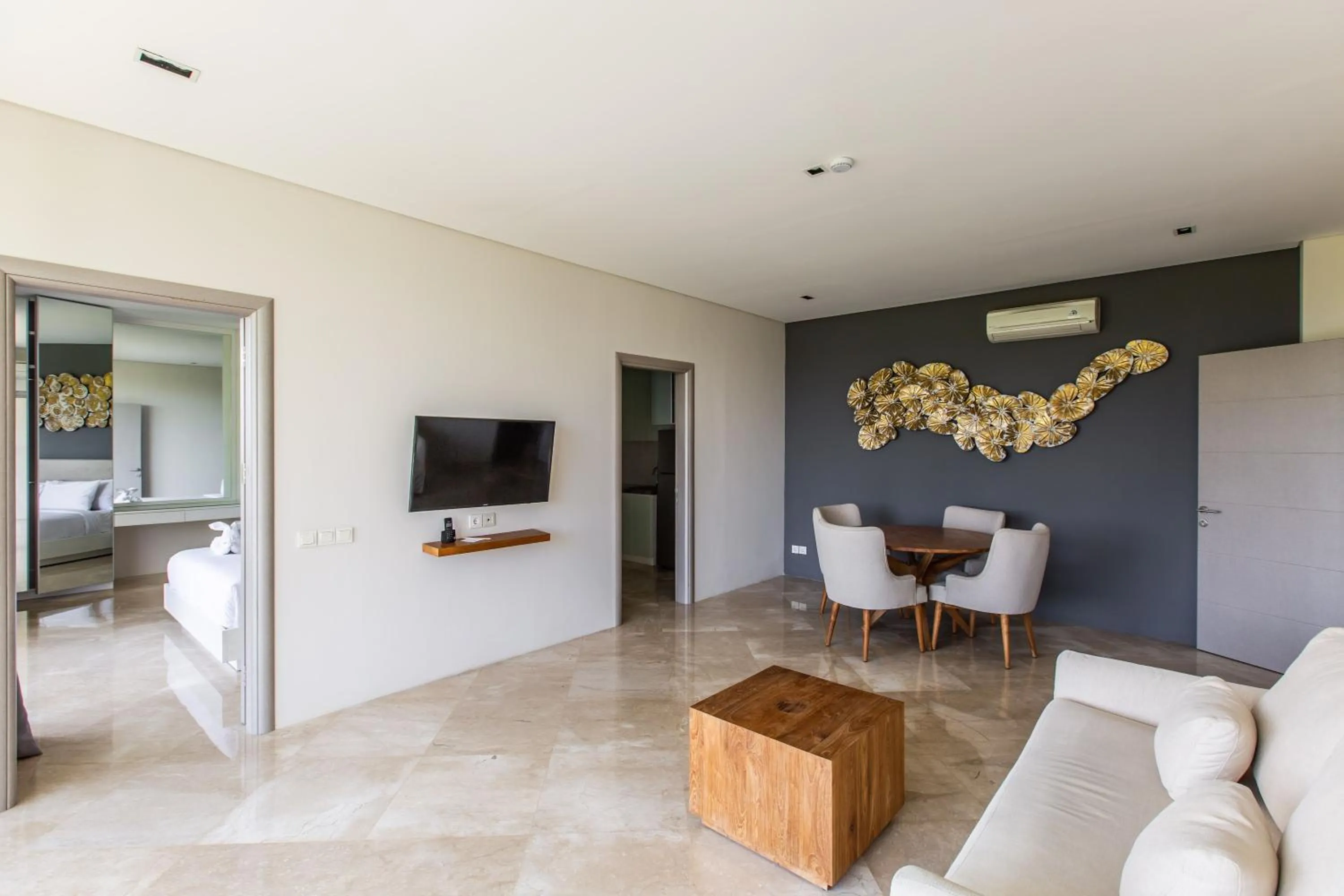 One-Bedroom with Rice Field & Volcano View in The Double View Mansions Bali