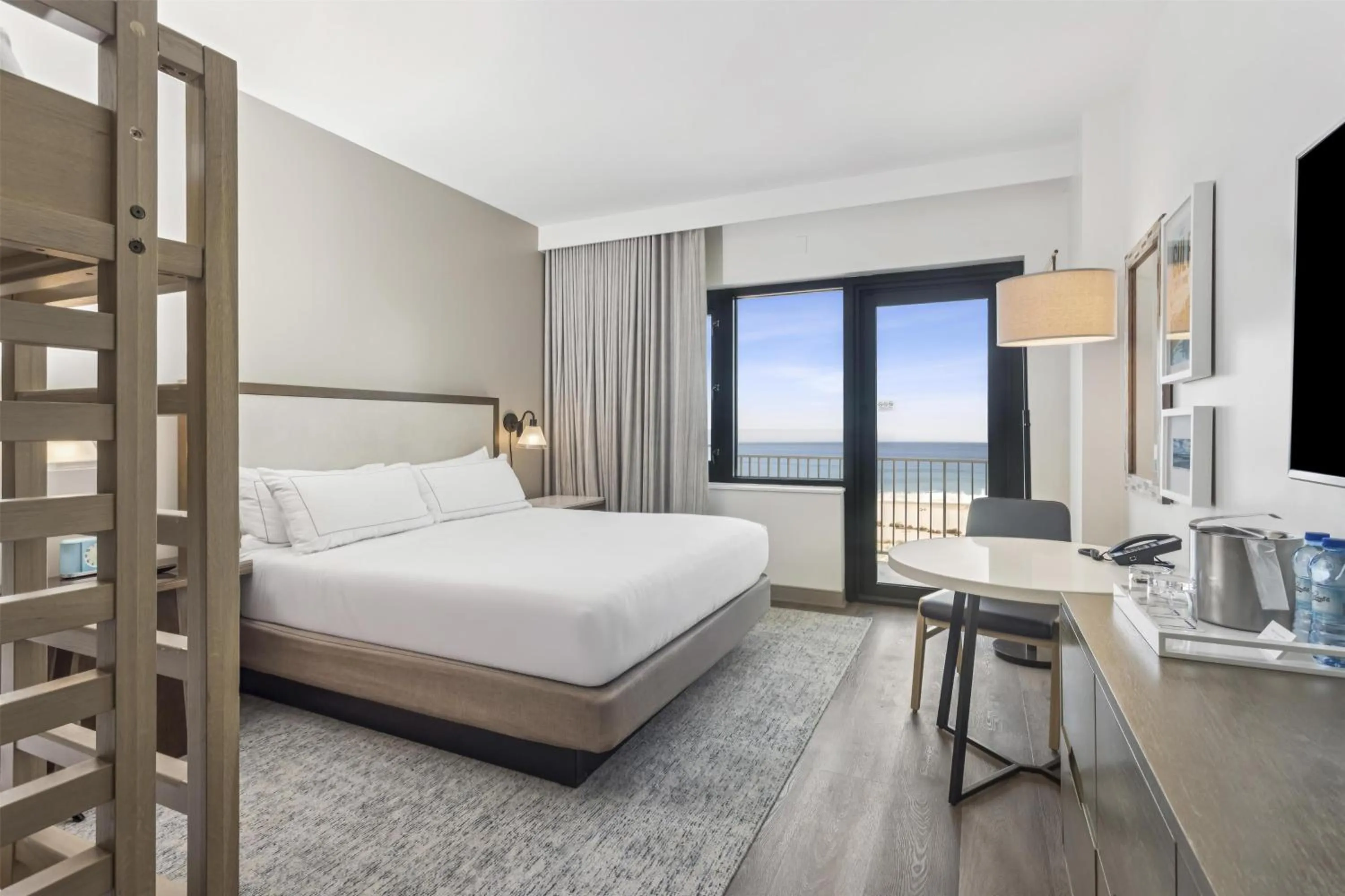 King Room with Bunk Beds and Balcony - Hearing Accessible in The Lodge at Gulf State Park, A Hilton Hotel