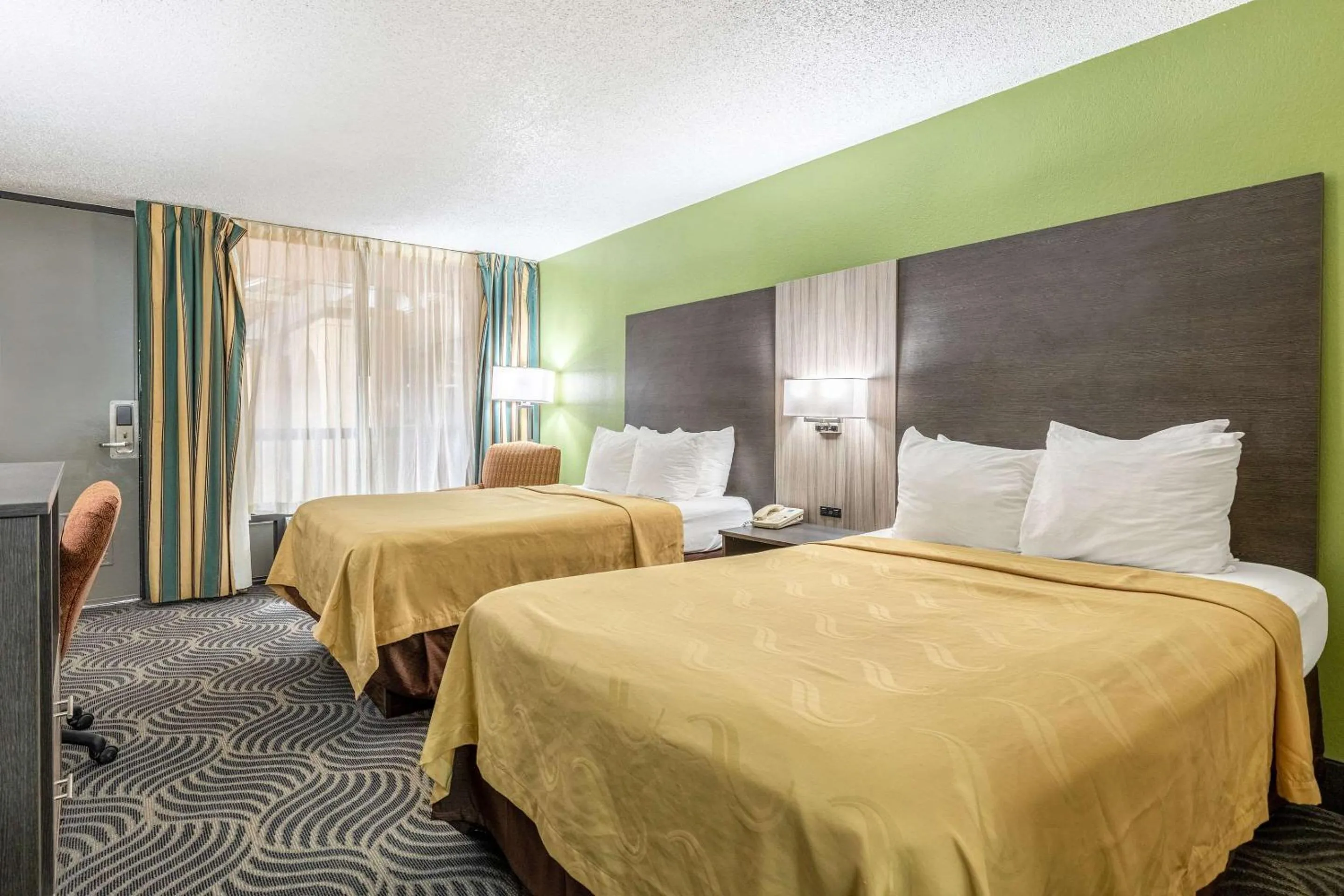 Double Room with Two Double Beds and Pool View - Non-Smoking in Quality Inn Newport