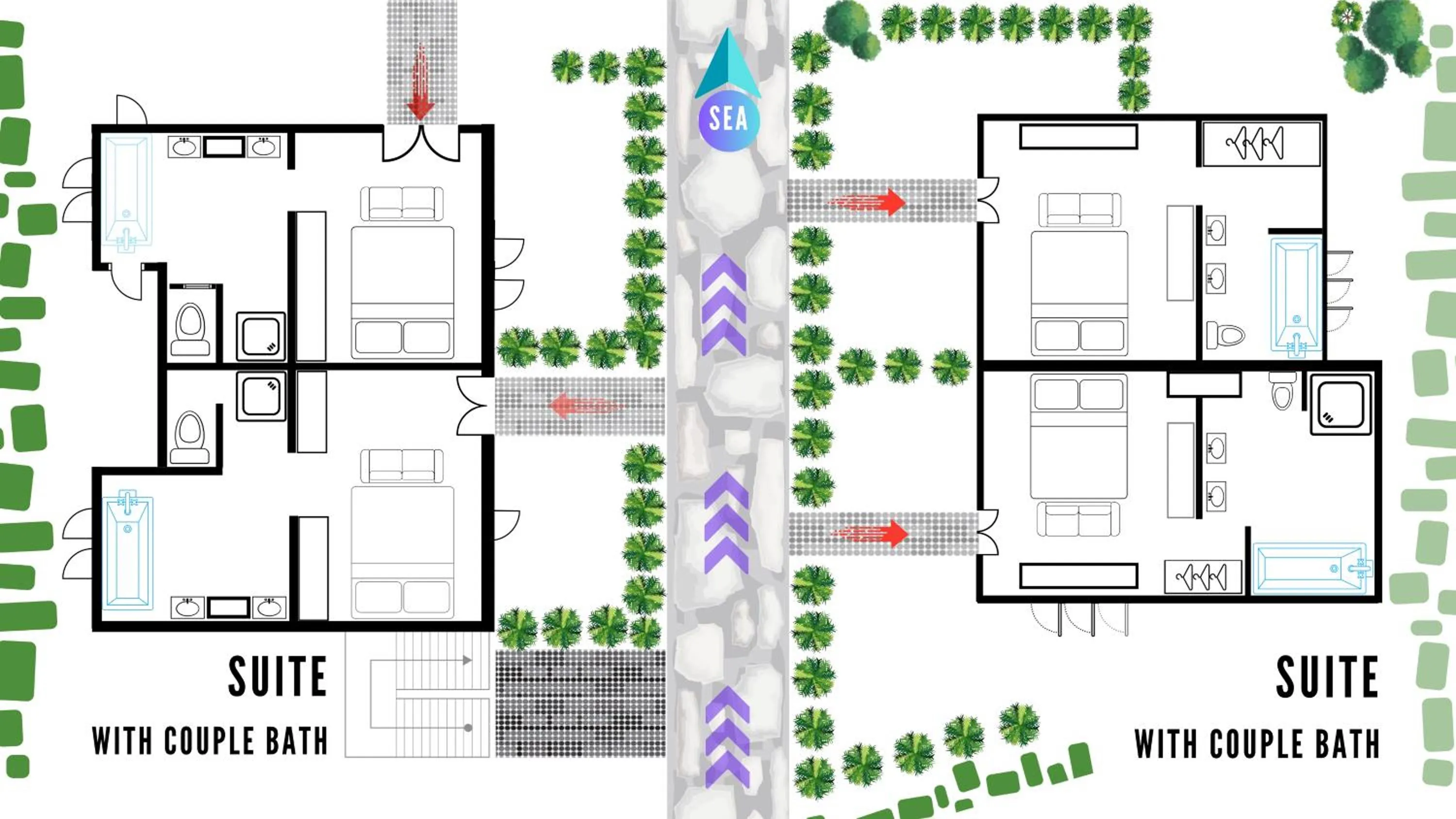 Suite with Couple Bath in The Anda Mani Khaolak Beachfront Villas - Adult only