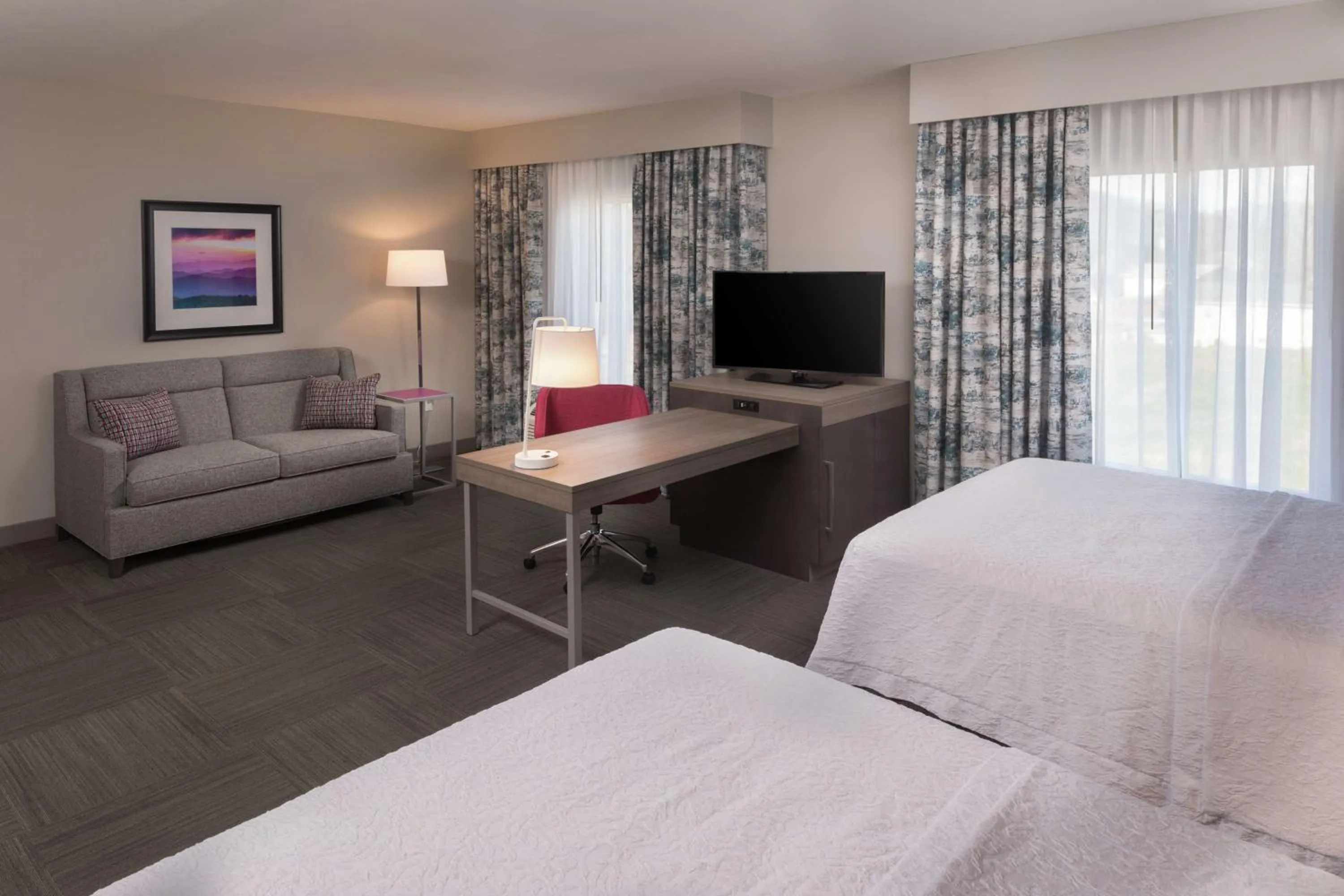 Queen Studio Suite with Two Queen Beds - Hearing Access/Non-Smoking in Hampton Inn & Suites Asheville Biltmore Area