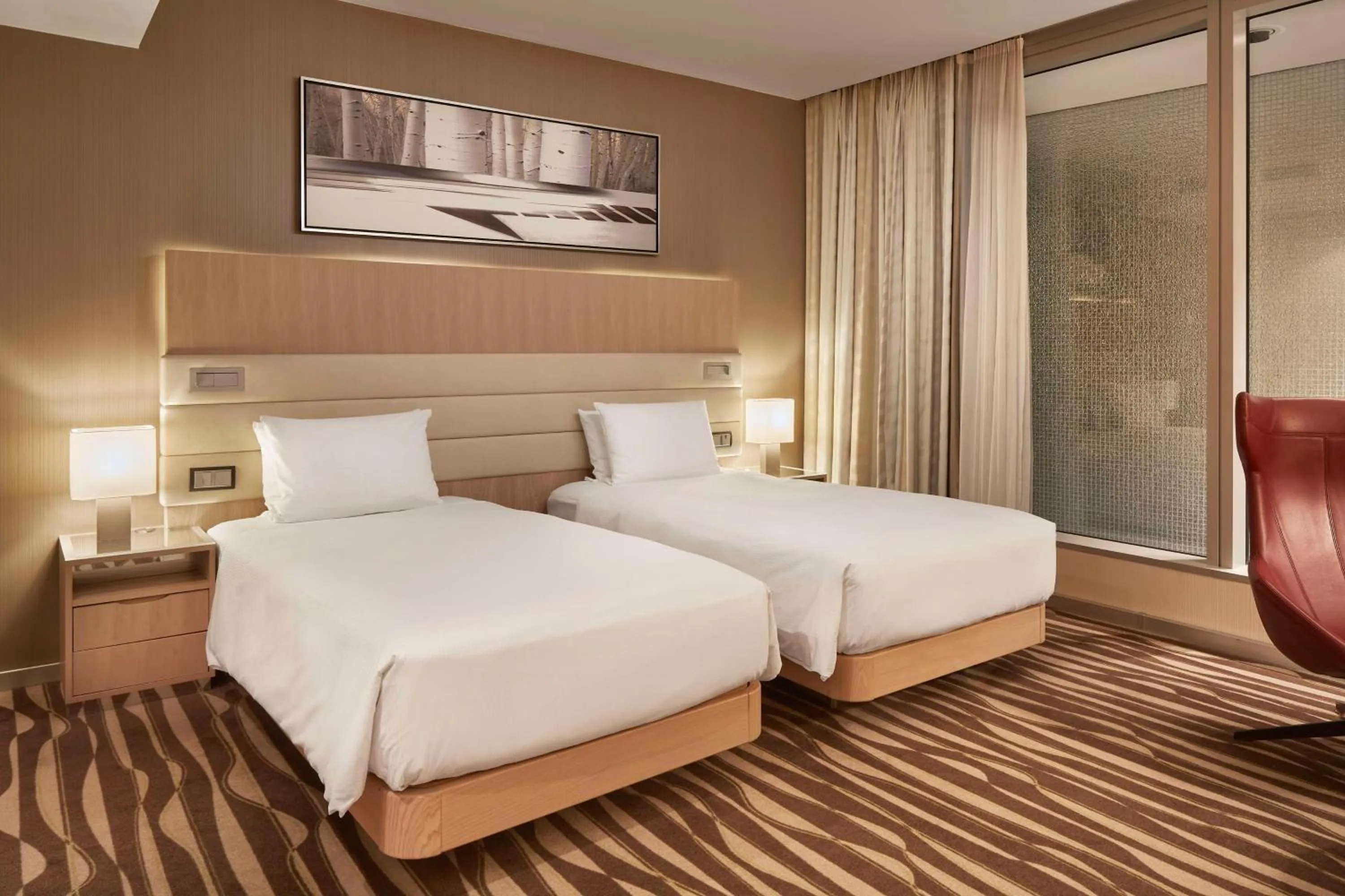 Twin Room - single occupancy in Hilton Frankfurt Airport