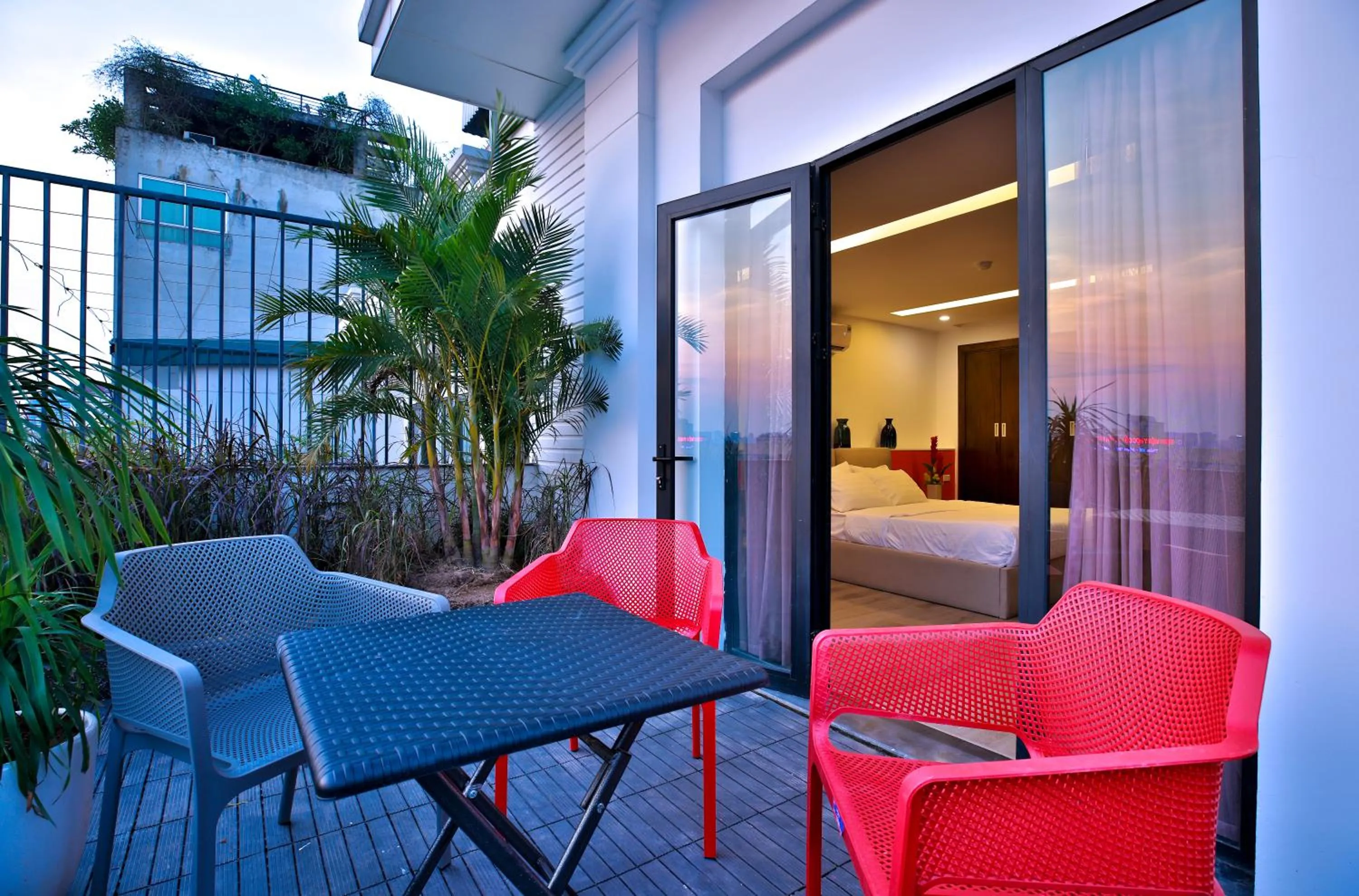 King Room with Balcony in Night Hotel