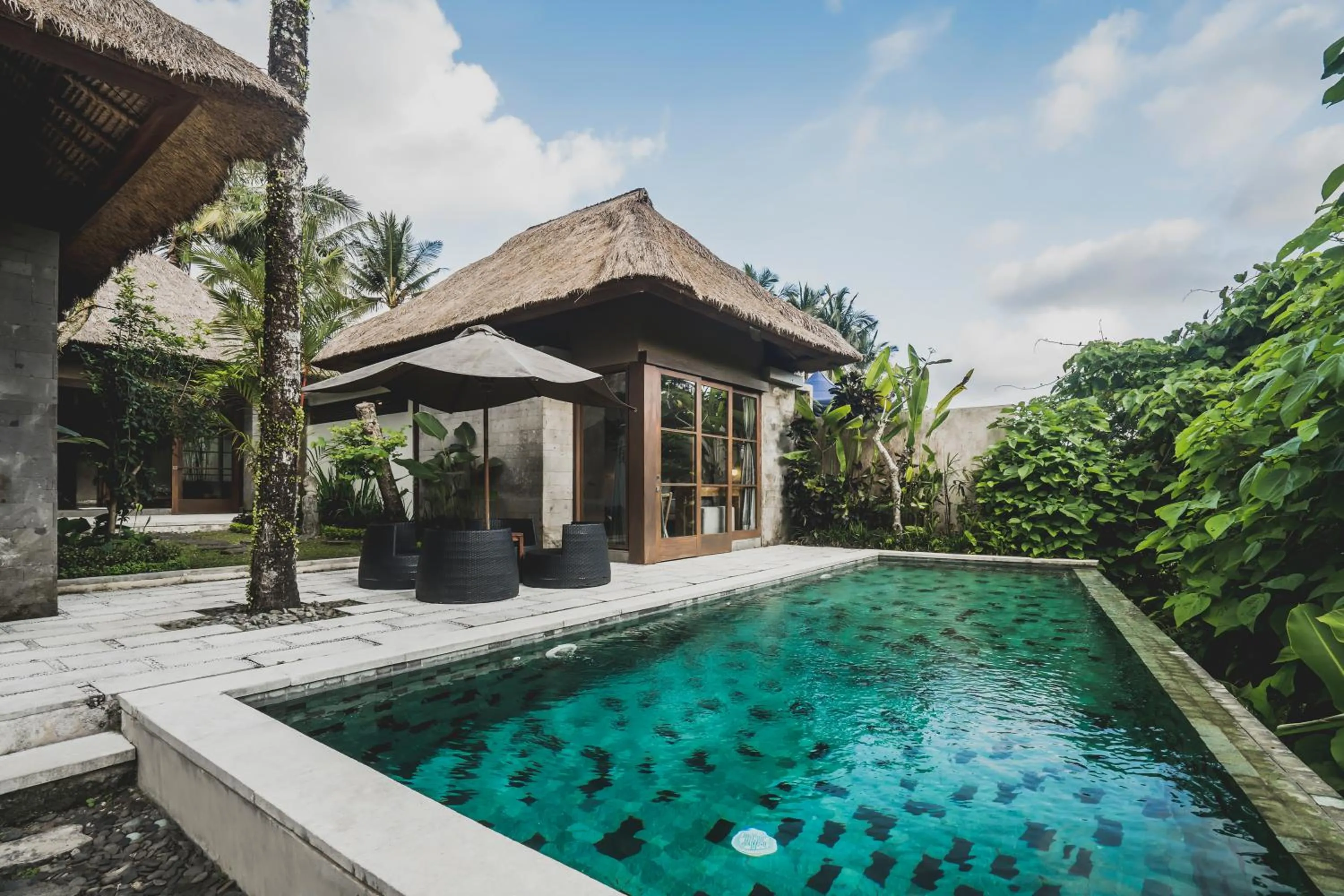 Two-Bedroom with Private  Pool Villa and Garden View in Luwak Estate