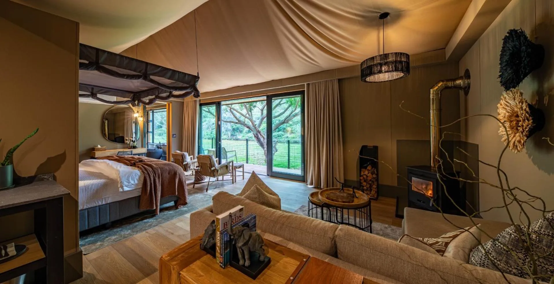 Super Deluxe Tented Suite Includes 2 Game Drives - single occupancy in Botlierskop Tented Lodge