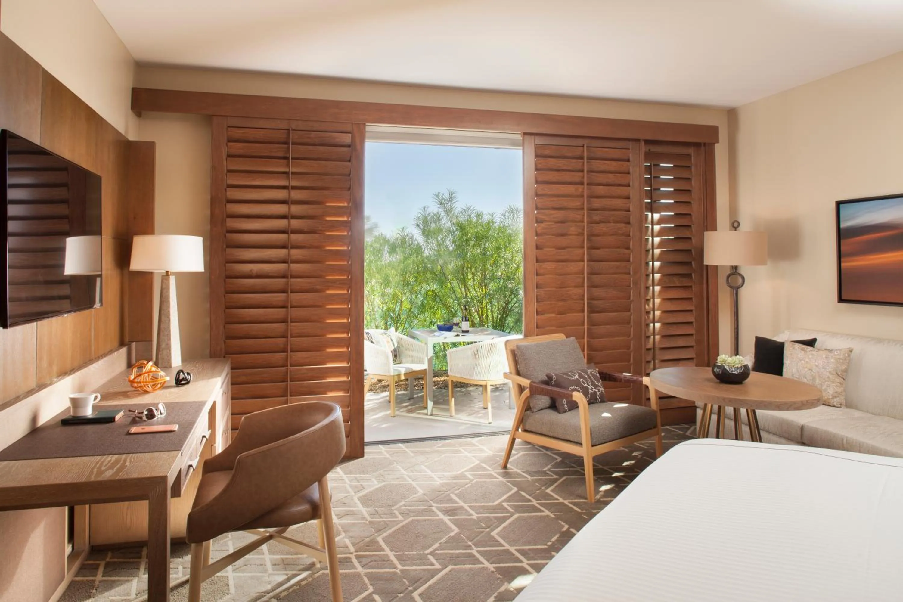 Signature Queen Room with Two Queen Beds and Roll-In Shower - Patio or Balcony/Sunset Wing in Fairmont Scottsdale Princess