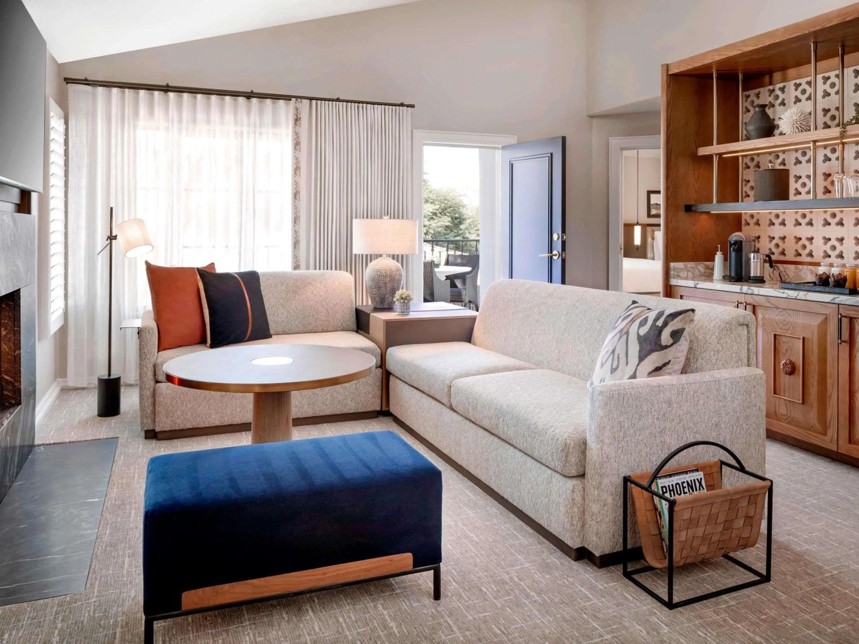 Privado One-Bedroom King Suite with Golf View and Patior or Balcony - Fireplace in Fairmont Scottsdale Princess