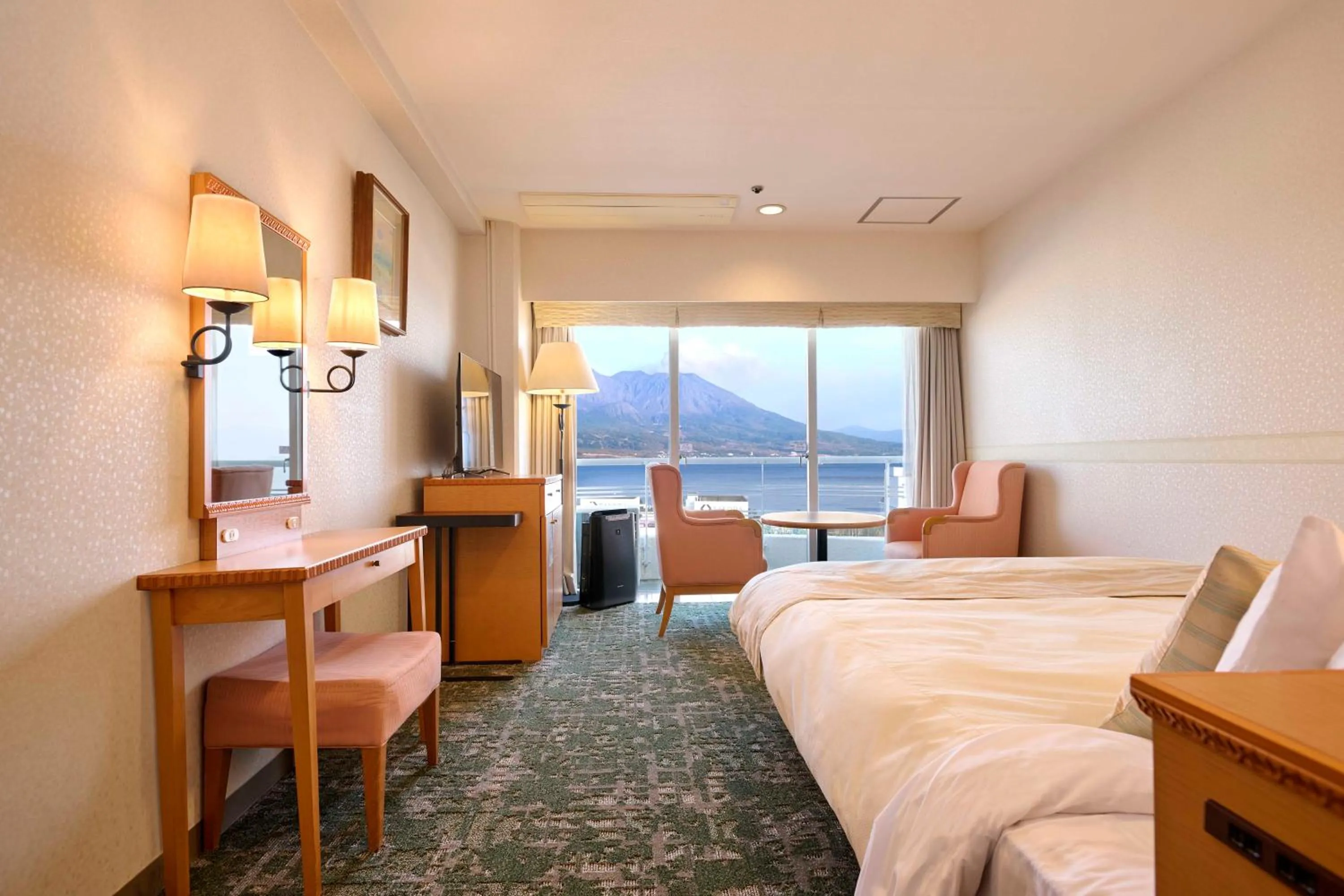 Double Room with Sakurajima View - single occupancy - Non-Smoking  in Kagoshima Sun Royal Hotel