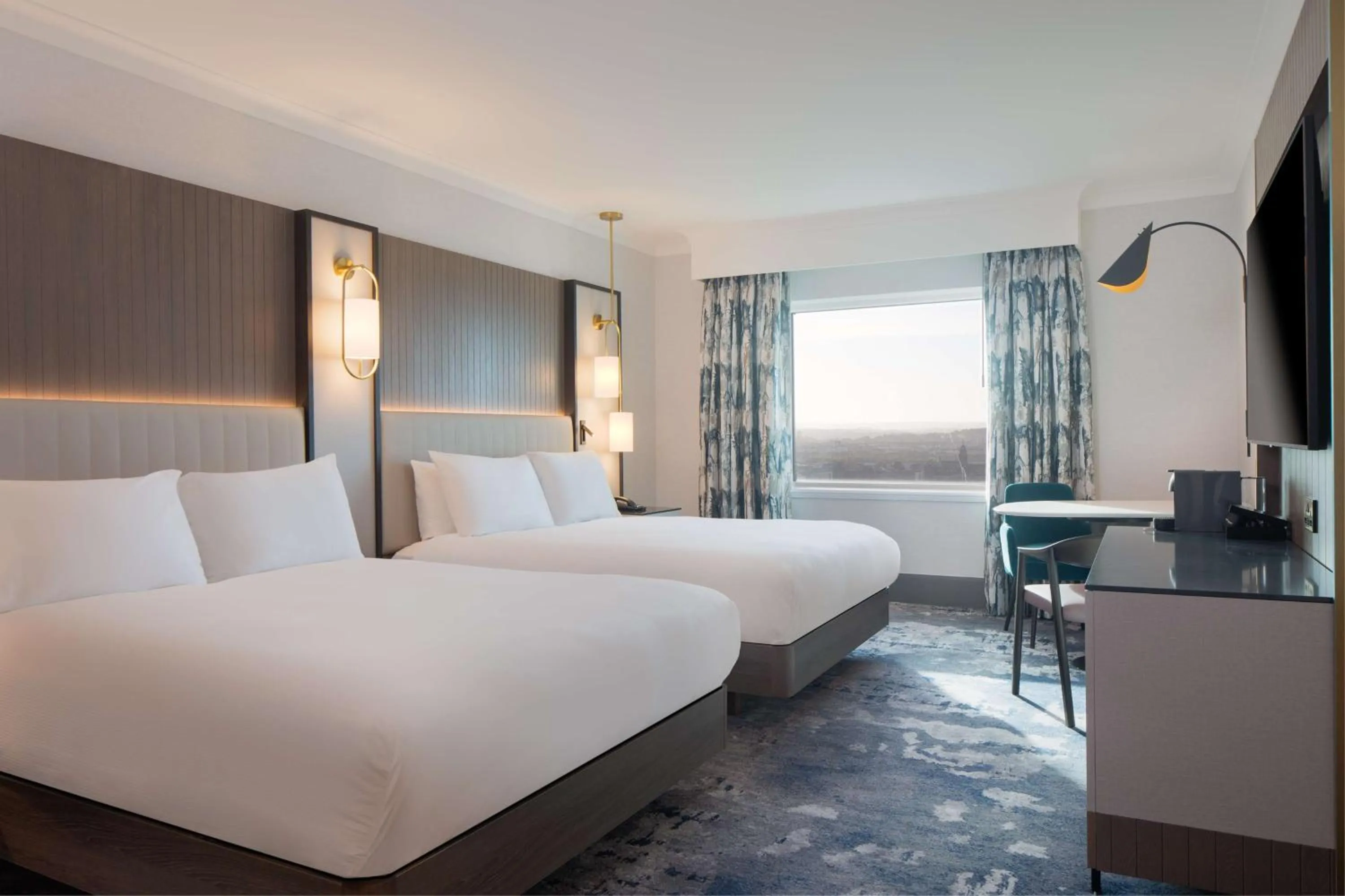 Deluxe Queen Room with Two Queen Beds in Hilton Glasgow