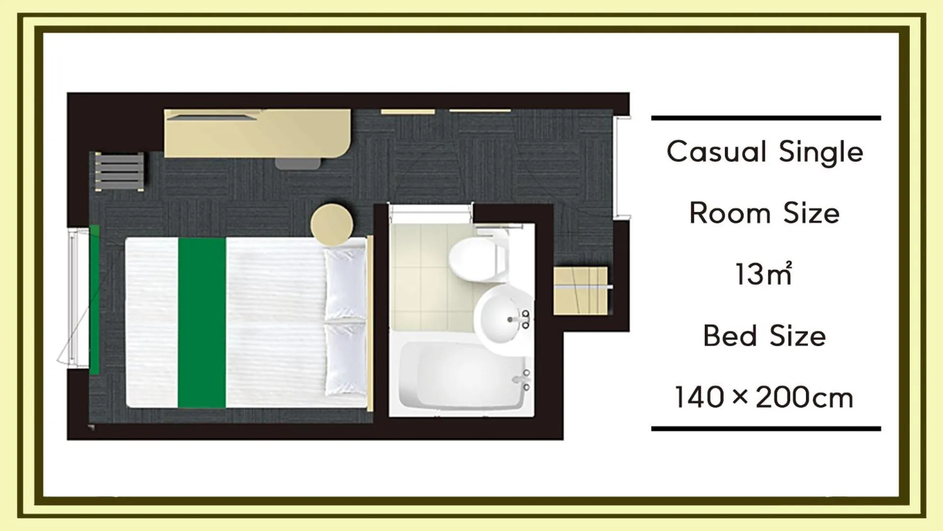 Double Room - single occupancy - Non-Smoking  in Hotel Kuretakeso Hiroshima Otemachi