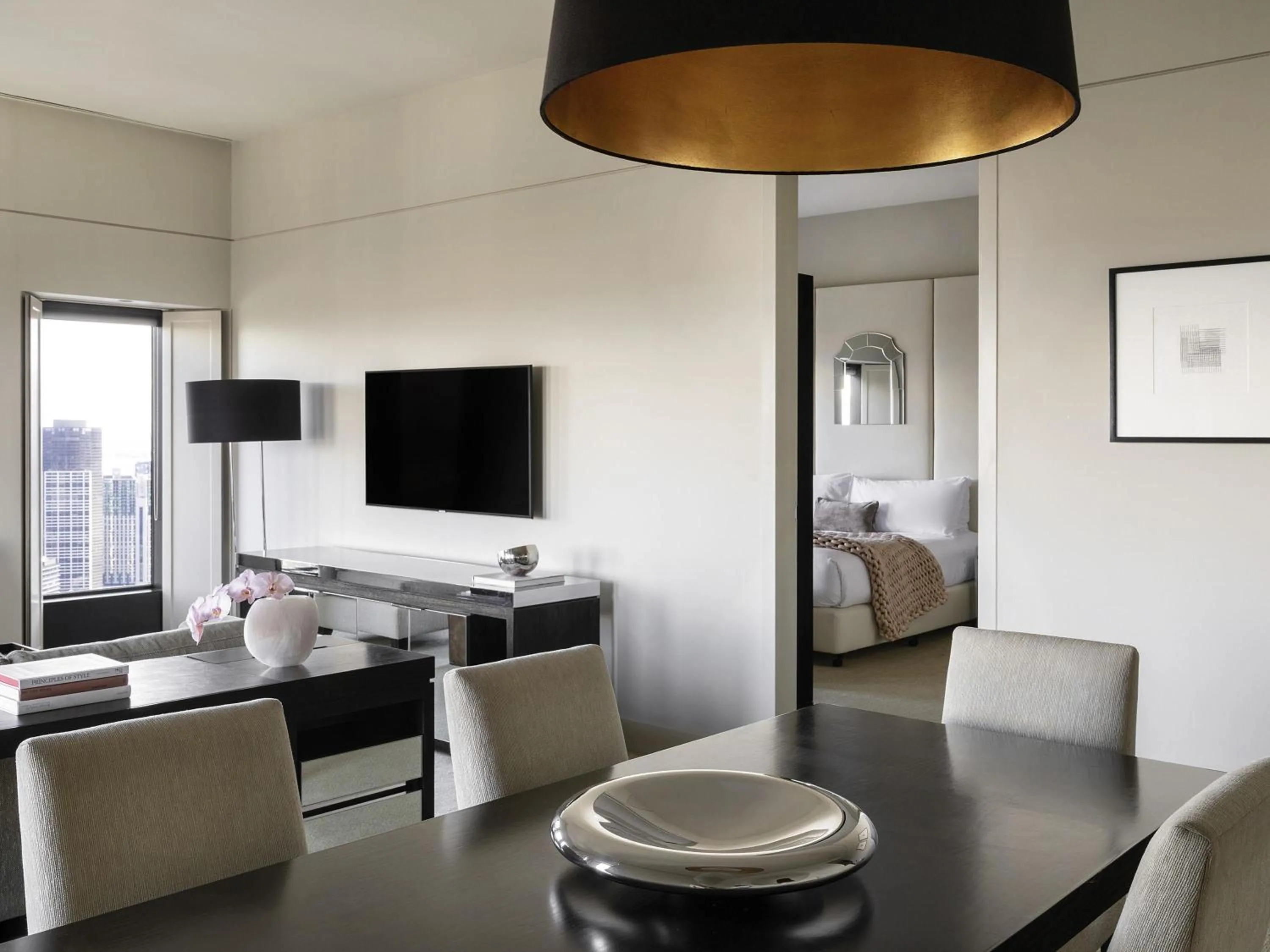 Ambassador King Suite Club Sofitel with Corner Bay Views in Sofitel Melbourne On Collins