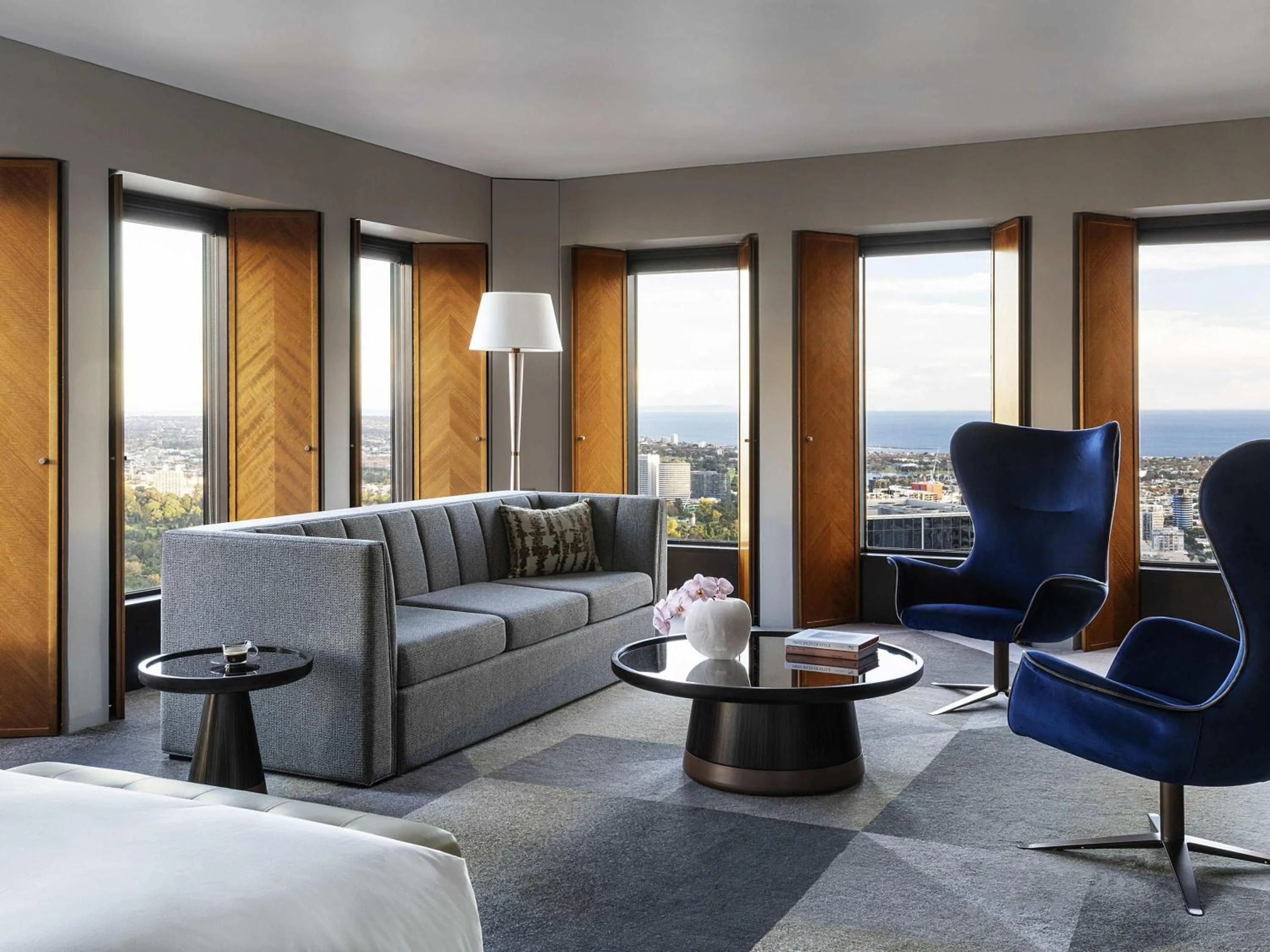 Junior Corner King Suite with Bay and River View in Sofitel Melbourne On Collins