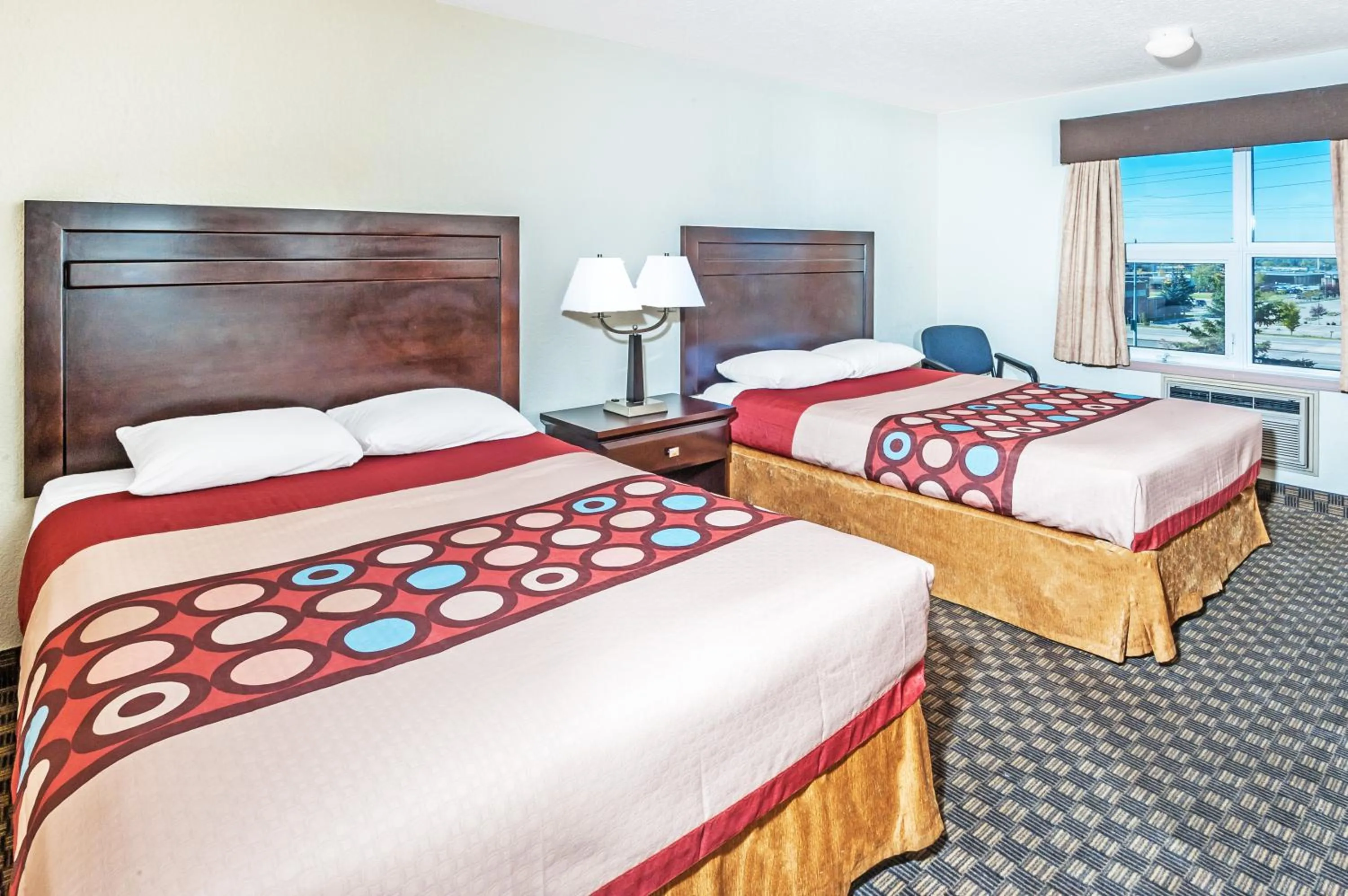 Deluxe Queen Room with Two Queen Beds - Non-Smoking in Super 8 by Wyndham Calgary/Airport