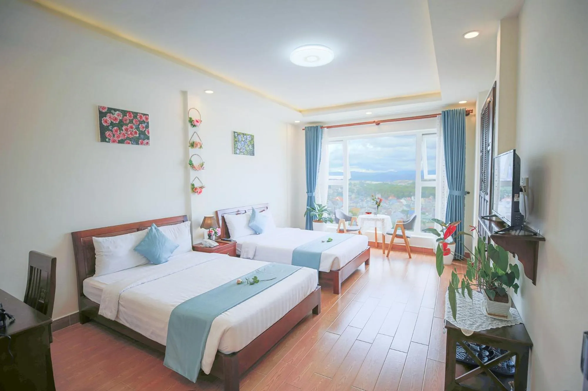Quadruple Room with Mountain View in Rose Valley Hotel Da Lat Vietnam