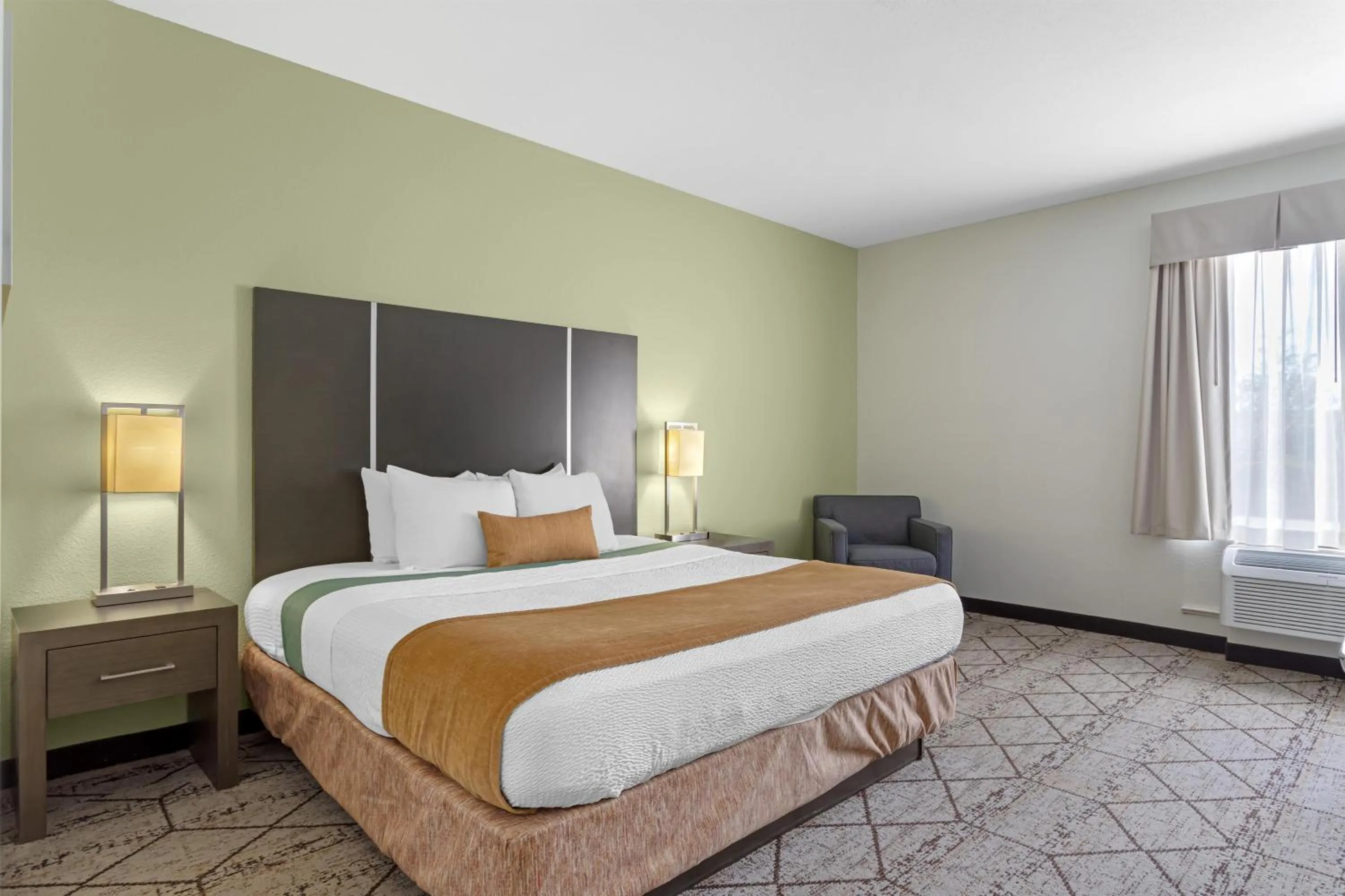 King Room with Roll-In Shower - single occupancy - Mobility Access/Communication Assistance in Best Western Plus North Houston Inn & Suites
