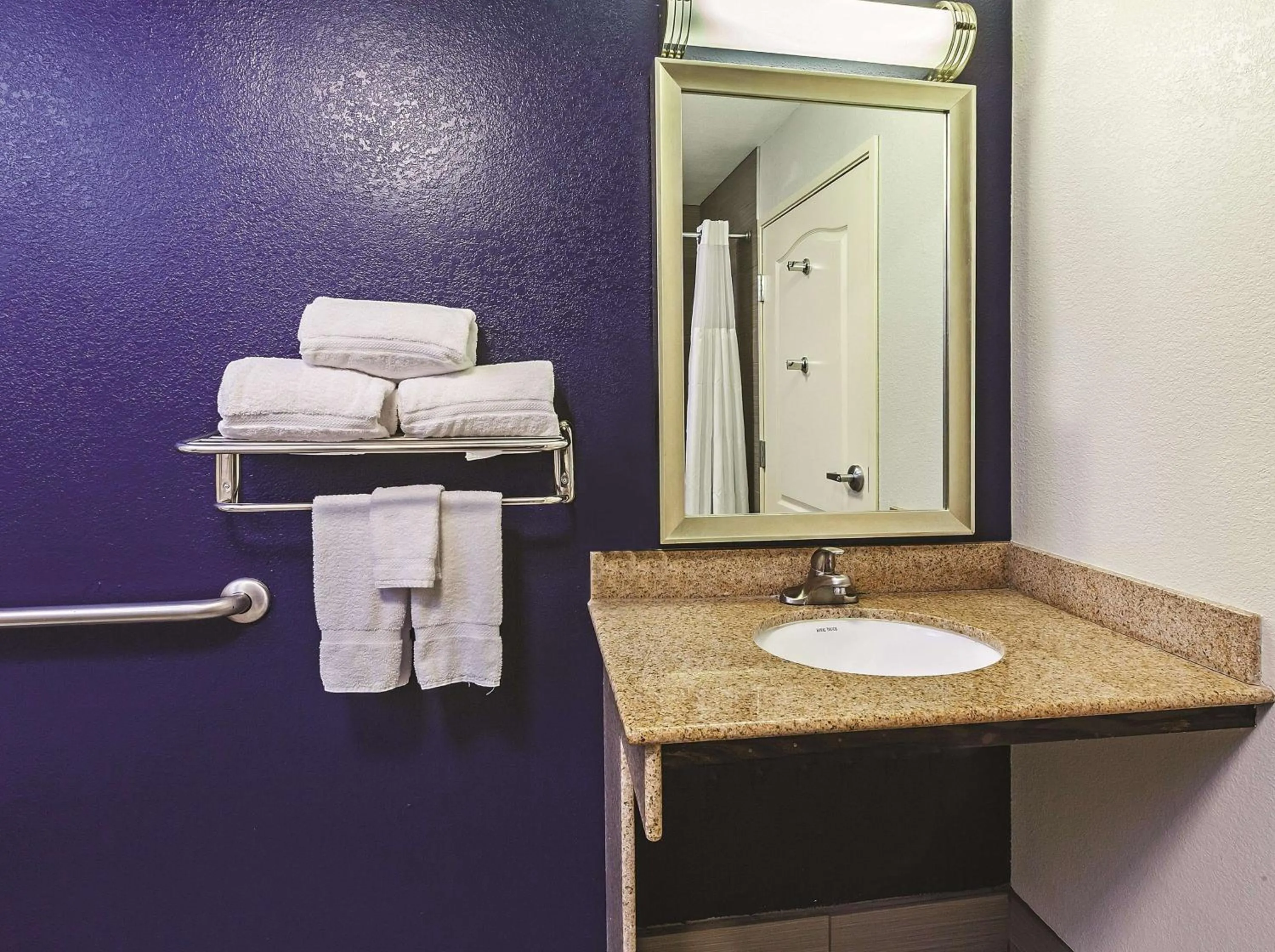 1 King Bed, Mobility/Hearing Accessible Studio Suite, Roll-In Shower,Non-Smoking in La Quinta by Wyndham Palestine