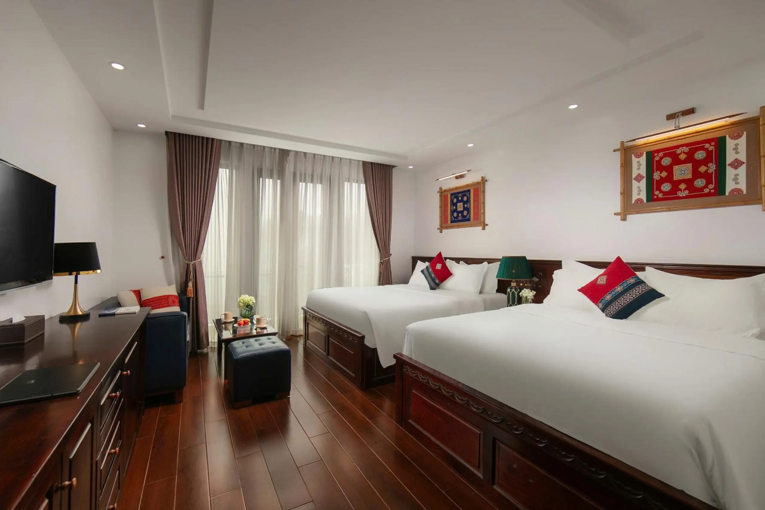 Executive Queen Room with Two Queen Beds in Sapa Mountain Queen House